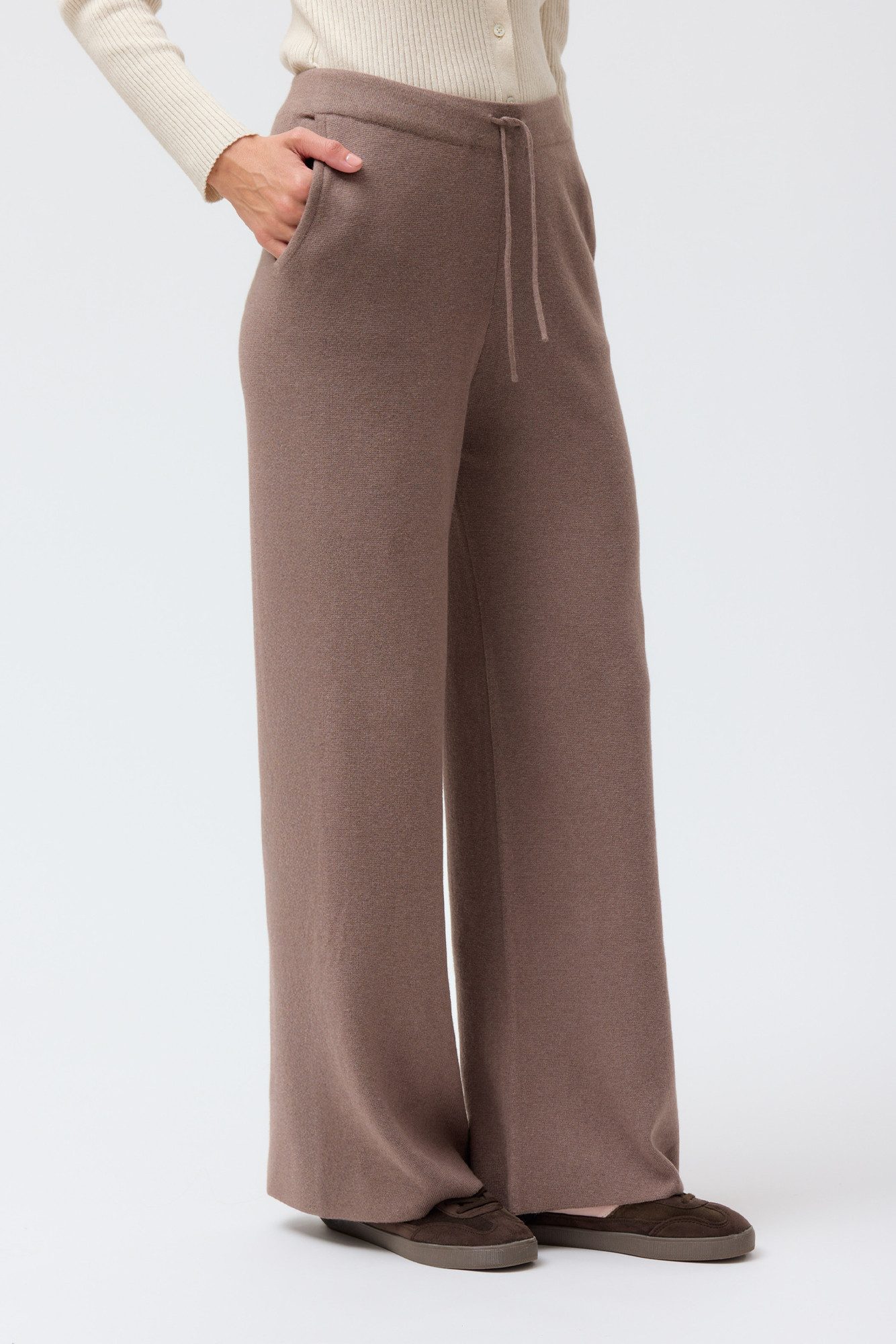 People Wear Organic Schlupfhose braun mélange GOTS zertifiziert