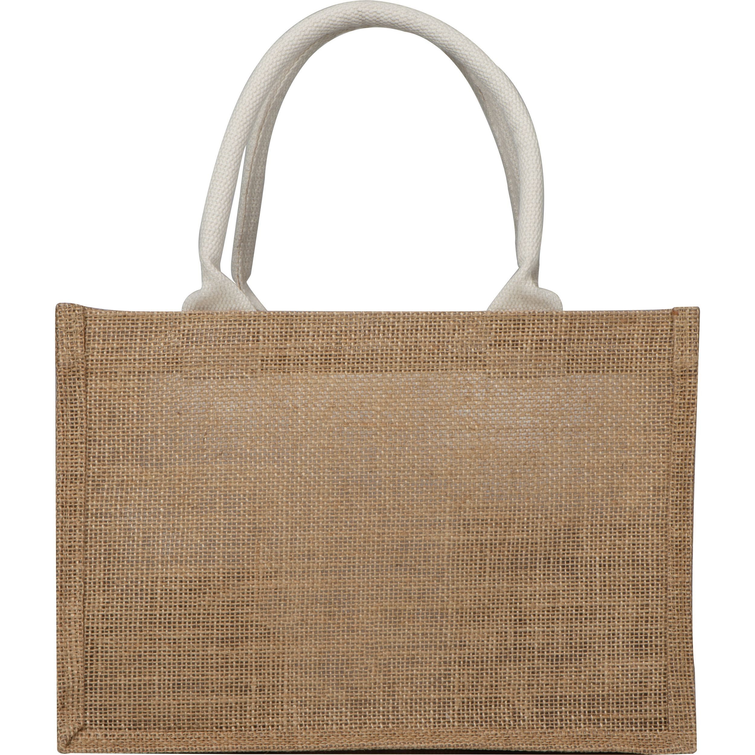 Macma Aufbewahrungstasche Jute Baumwolltasche zum Ausmalen / Einkaufstasche mit 6 Wachsmalkreide