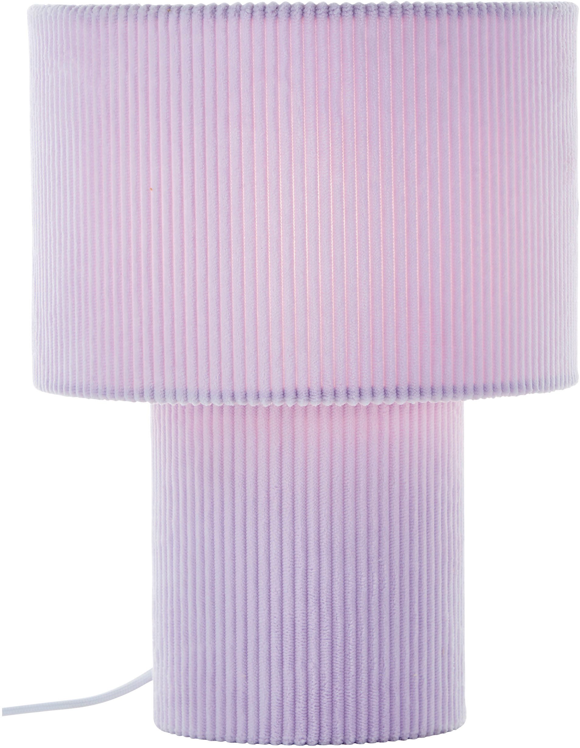 LeGer Home by Lena Gercke Tischleuchte Kathleen Cordleuchte, ohne Leuchtmittel, Cordstoff, H 30 cm, Ø 23 cm, E27, Cord, Stoffleuchte, Tischlampe