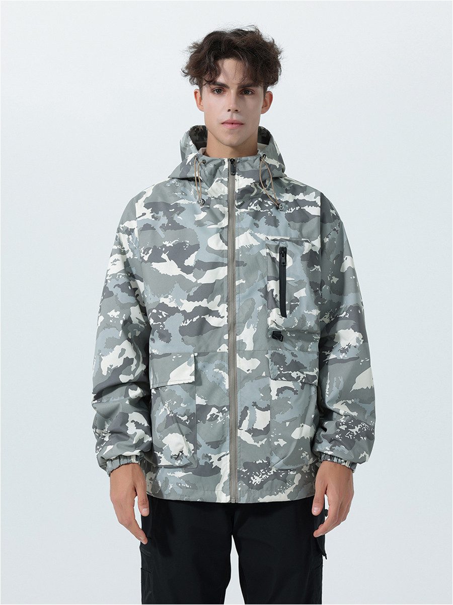 YOUTHUP Windbreaker Windbreaker im Herbst, Wetterfeste Camouflage-Übergangsjacke