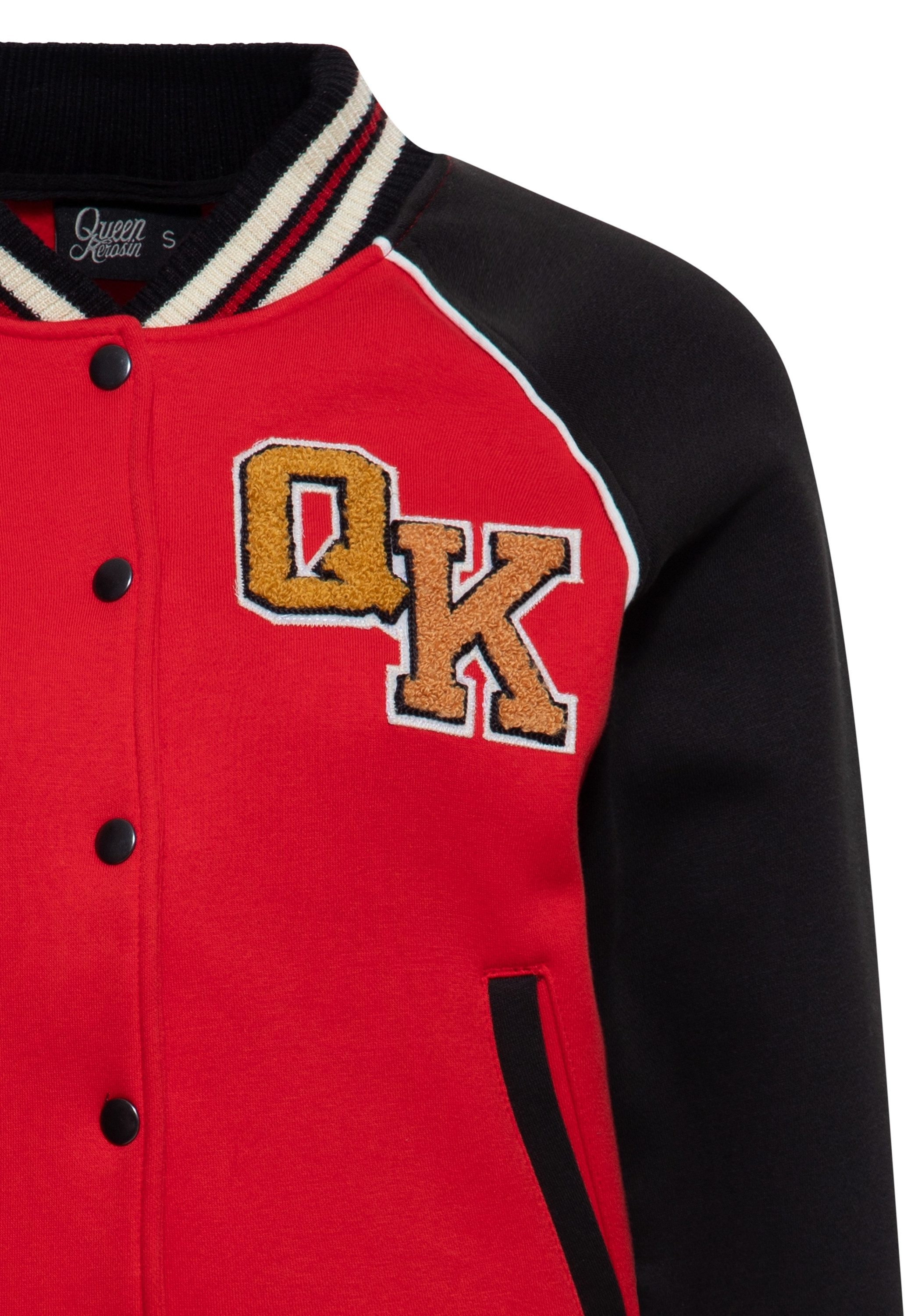 QueenKerosin Collegejacke Wild Rebel (1-St) mit Rückenstickerei