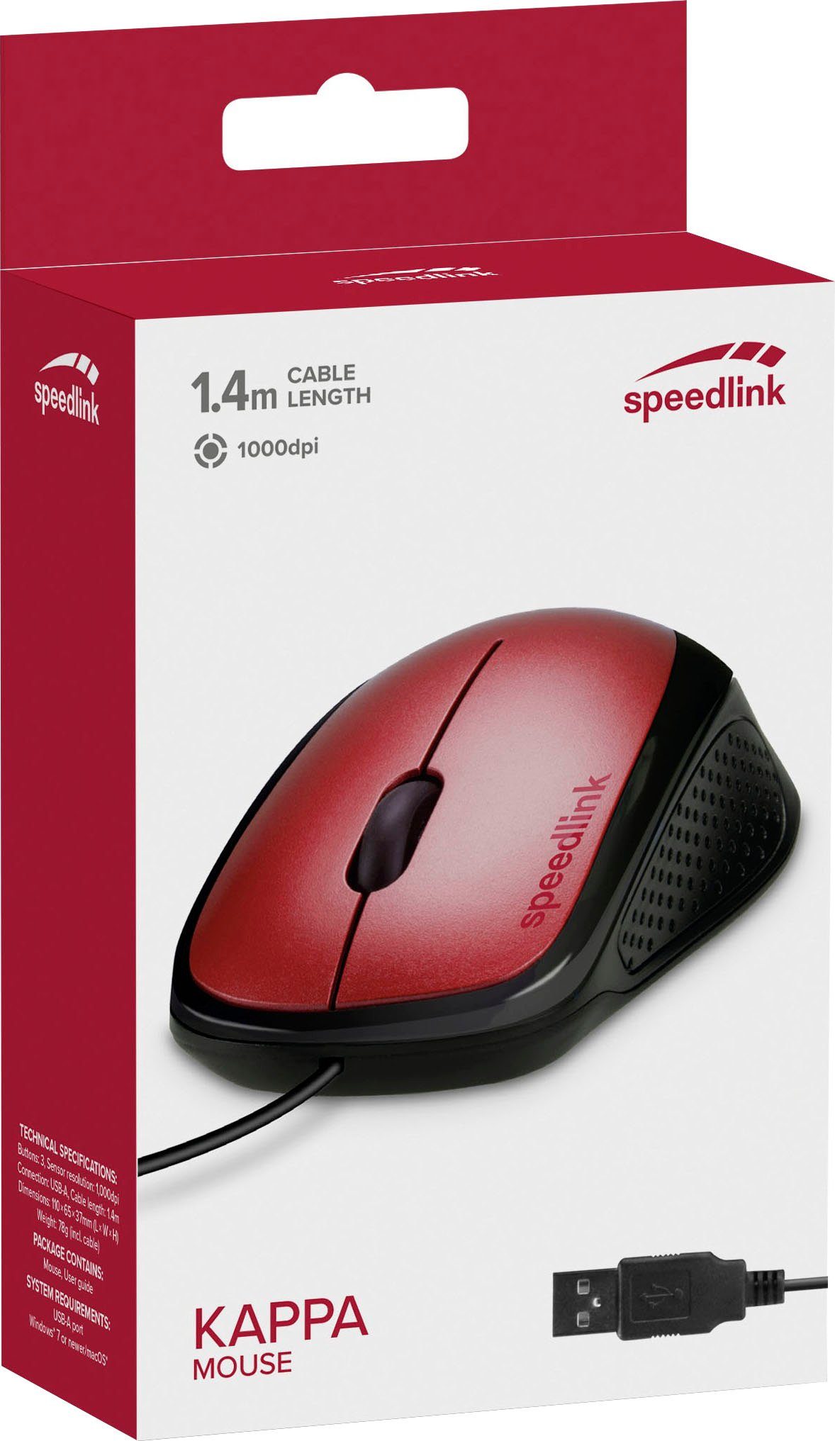 Speedlink KAPPA Mäuse rot