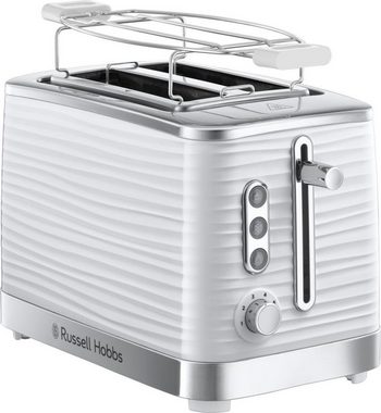 RUSSELL HOBBS Toaster Inspire 24370-56, 2 kurze Schlitze, 1050 W, 2 extra breite Toastschlitze, Brötchenaufsatz & Krümelschublade