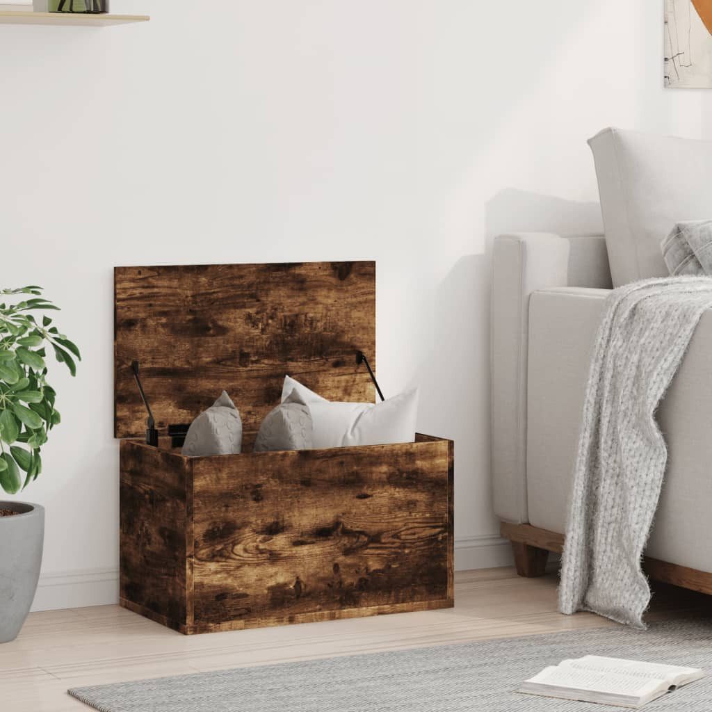 vidaXL Aufbewahrungsbox Truhe Räuchereiche 60x35x35 cm Holzwerkstoff (1 St)