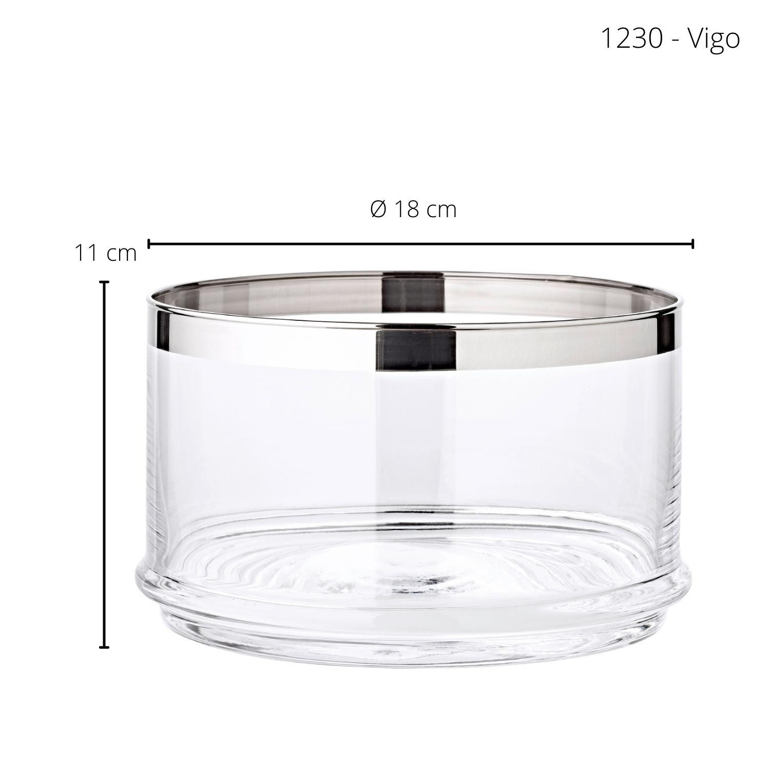 EDZARD Schale EDZARD Glasschale Vigo H 12 cm, D 18 cm