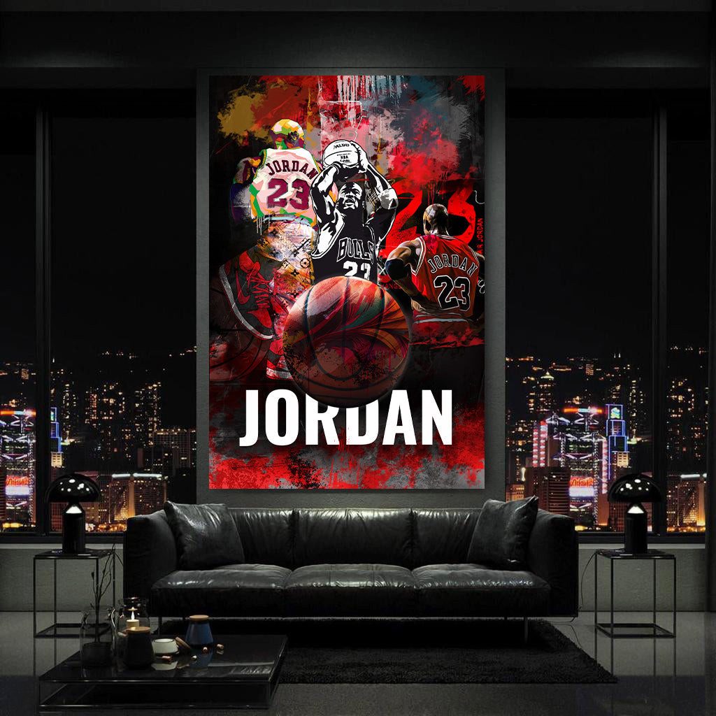 Artedinoi Leinwandbild Basketball Collage Sport Motivation Leinwandbild Wandbild XXL Deko, Basketball-Collage, Motivation