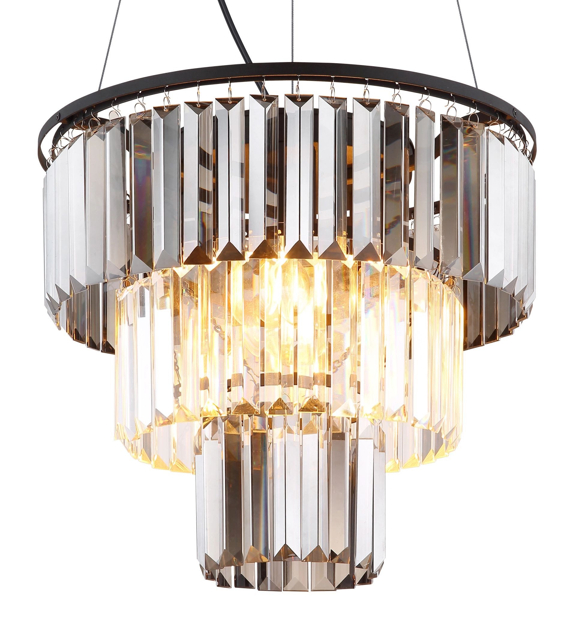 GLOBO LIGHTING Pendelleuchte NAXIS, ohne Leuchtmittel, Kristalllampe, Glaskristalle, Design Leuchte, Hängelampe