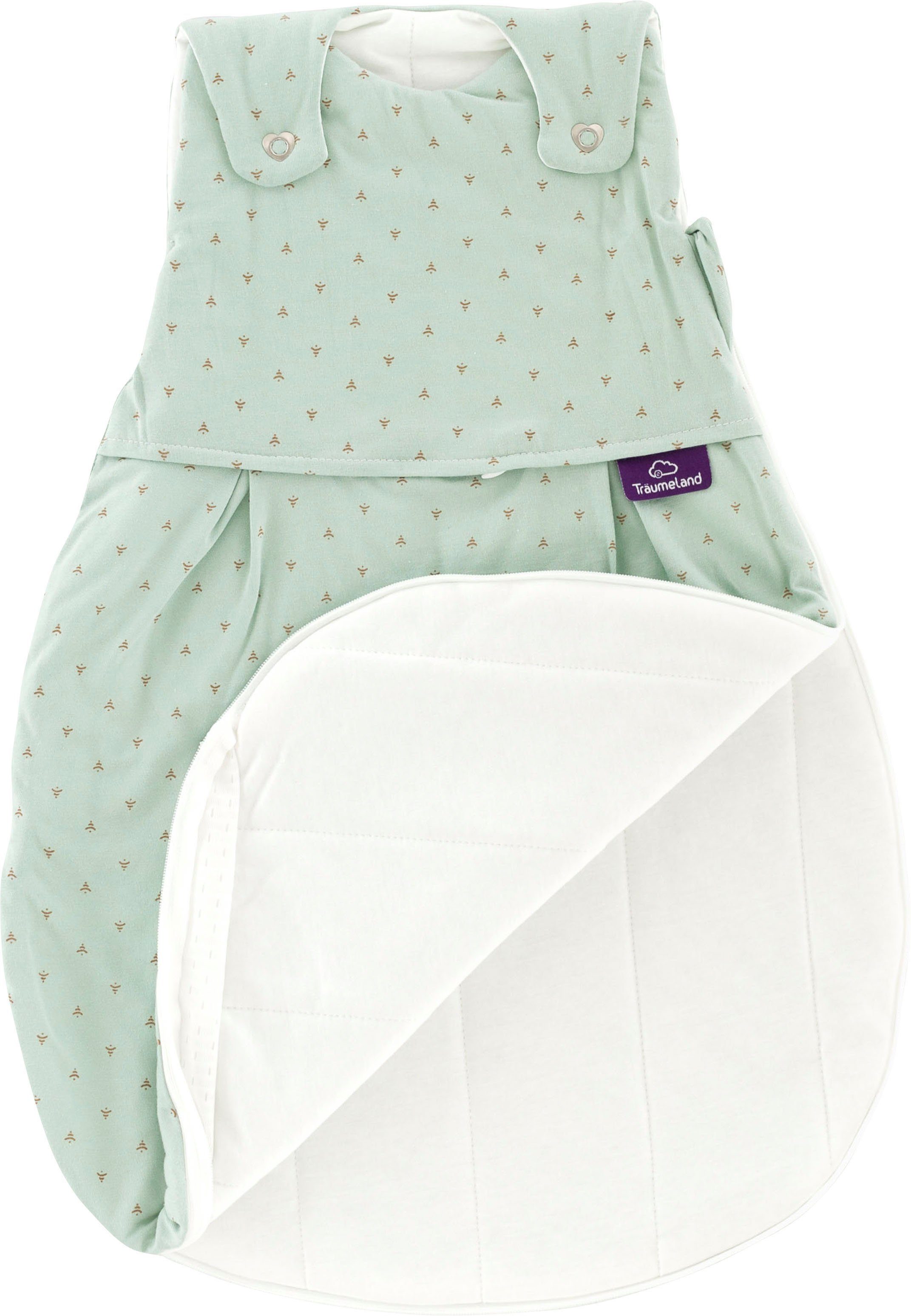 Träumeland Babyschlafsack Babyschlafsack LIEBMICH 3tlg. Set Twister, von Größe 50/56-68/74 grün