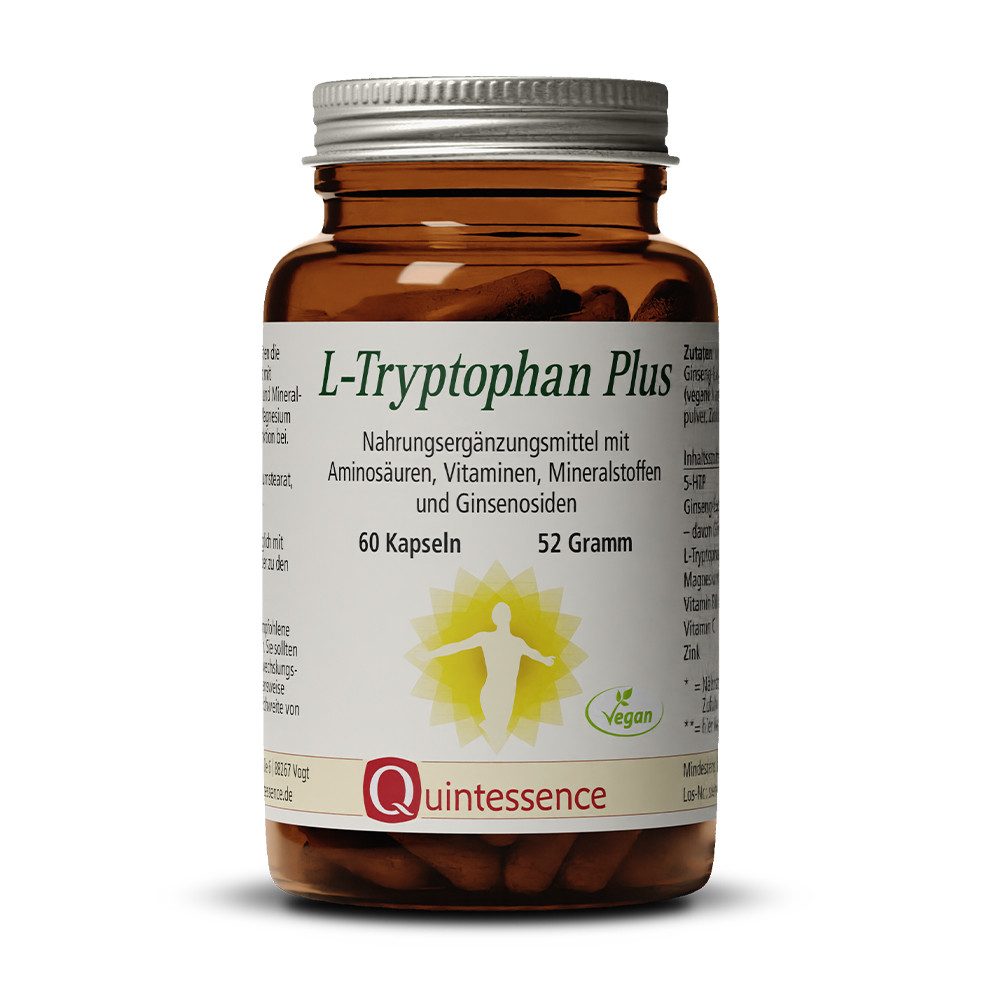 Quintessence L-Tryptophan Plus - mit Pflanzen-Extrakten - 60 Kapseln, 52 g