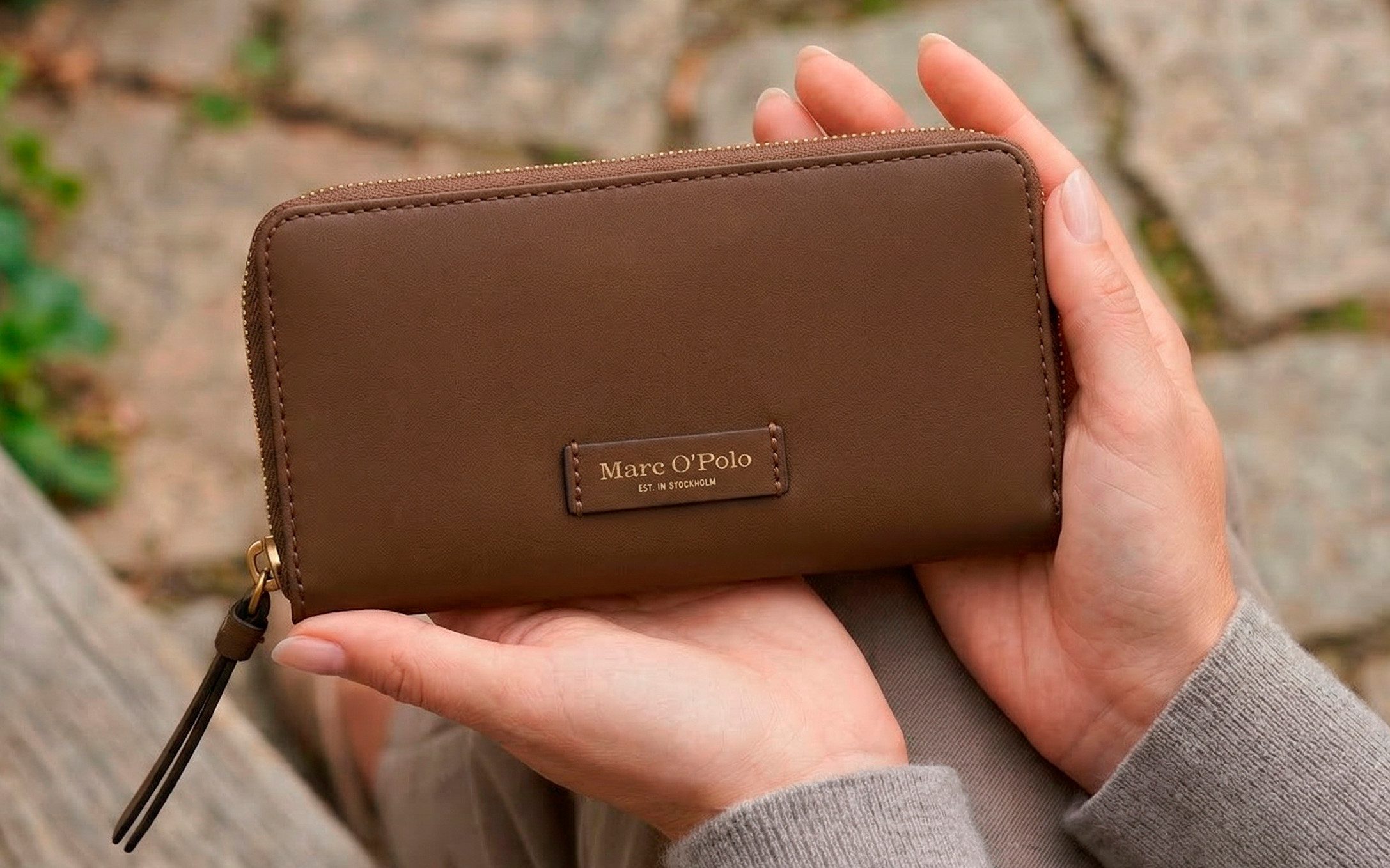 Marc O'Polo Accessories Geldbörse Finja, Damen Geldbeutel, Portemonnaie mit Logoprägung