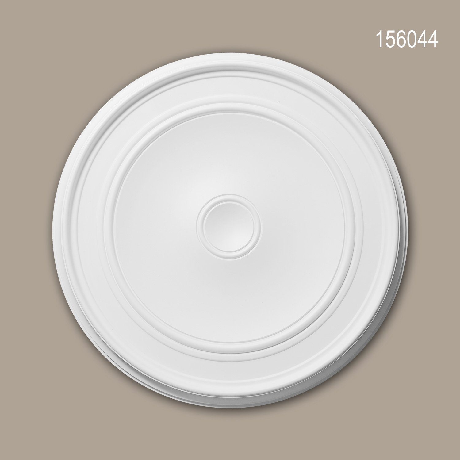 Profhome Decken-Rosette 156044 (Rosette, 1 St., Deckenrosette, Medallion, Stuckrosette, Deckenelement, Zierelement, Durchmesser 62 cm), weiß, vorgrundiert, Stil: Zeitlos / Klassisch