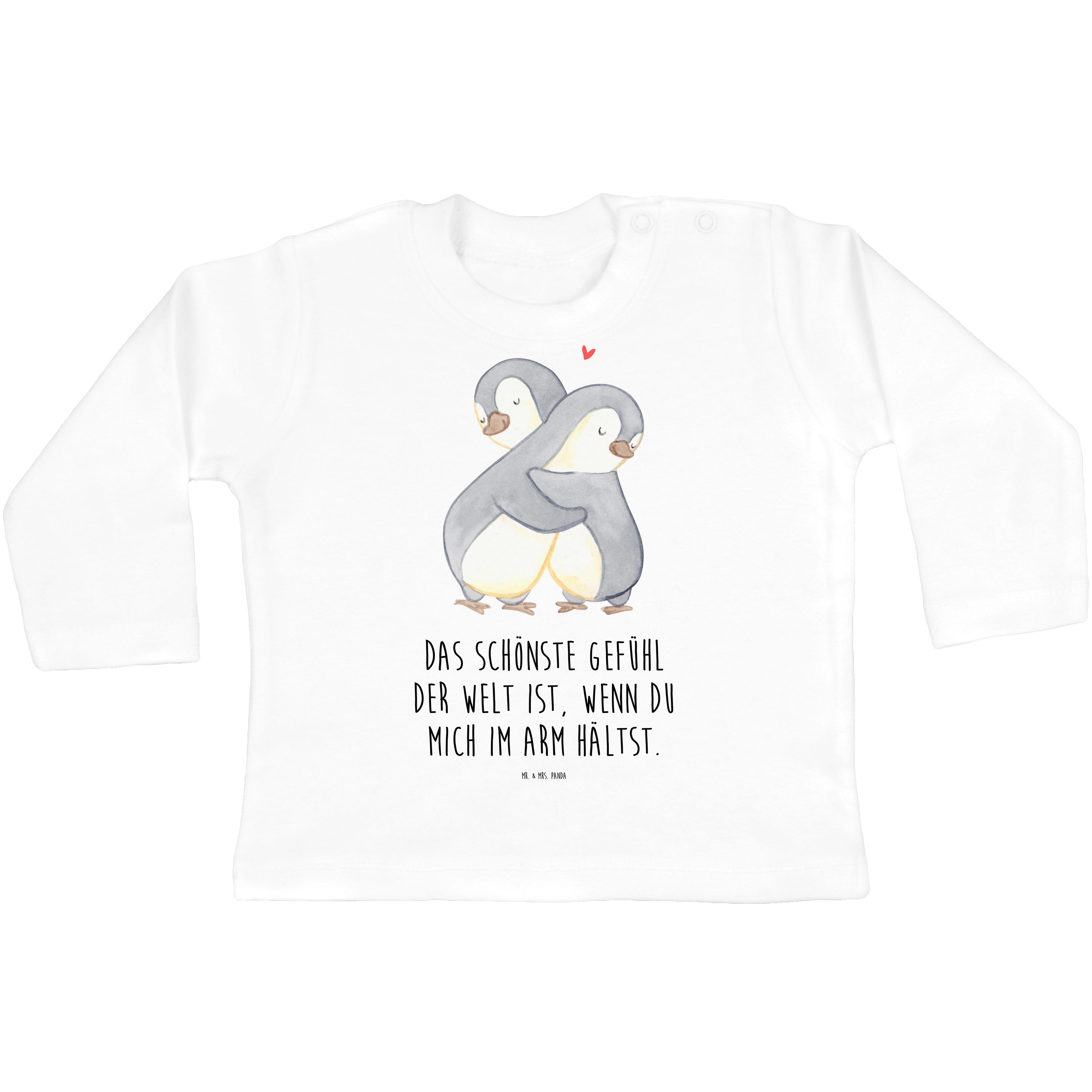 Mr. Geschenk, & Panda Baby, für Strampler Weiß Jungen, Mädche Männer, (1-tlg) - Mrs. - Pinguine Kuscheln