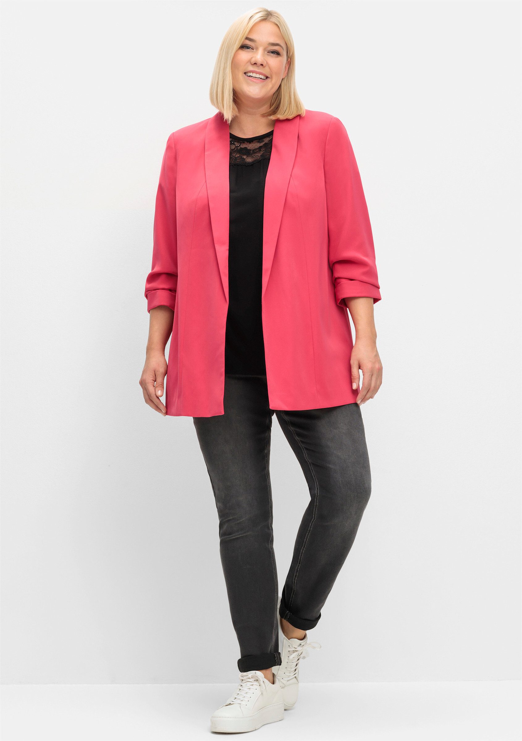 Sheego Blusenblazer Longblazer günstig online kaufen