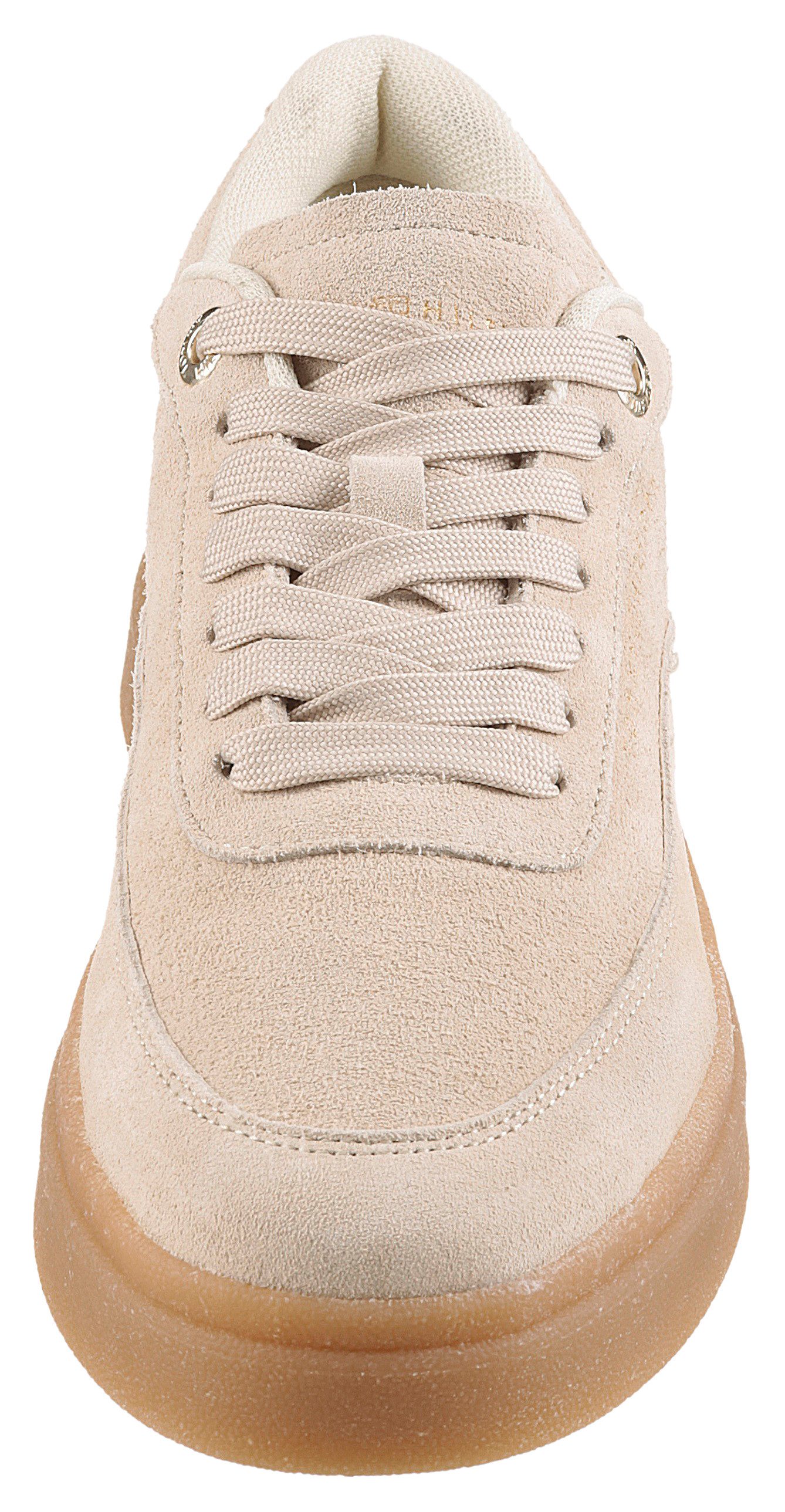 Tommy Hilfiger MODERN COURT SNEAKER SUEDE Plateausneaker, Freizeitschuh, Halbschuh, Schnürer mit weich gepolstertem Schaftrand