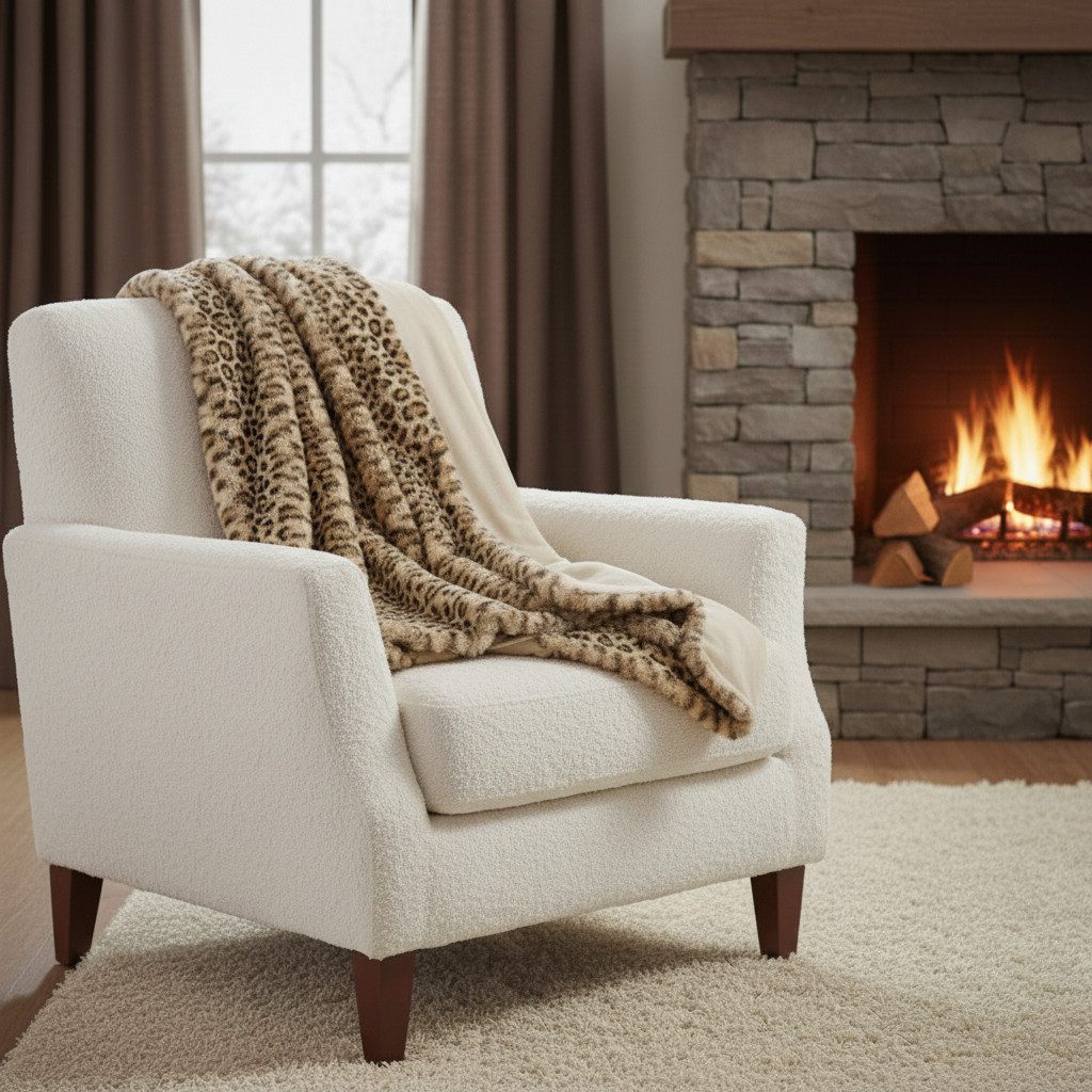 Wohndecke Kuscheldecke Savanna Leopardenmuster 200x150cm Plüschoptik, MF günstig online kaufen