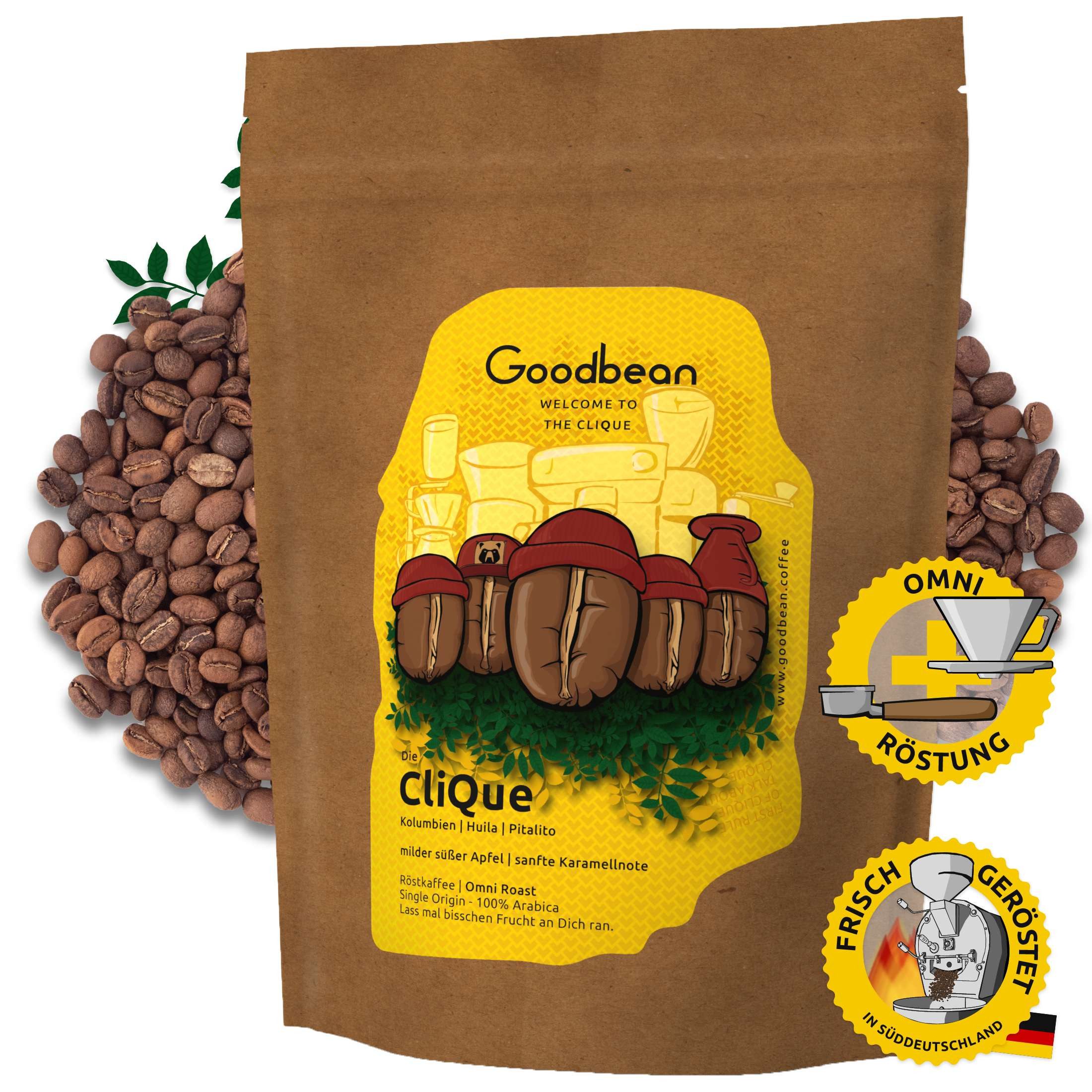 Goodbean Kaffee Die CliQue, Kaffee, Espresso & Vollautomat, Omni Roast