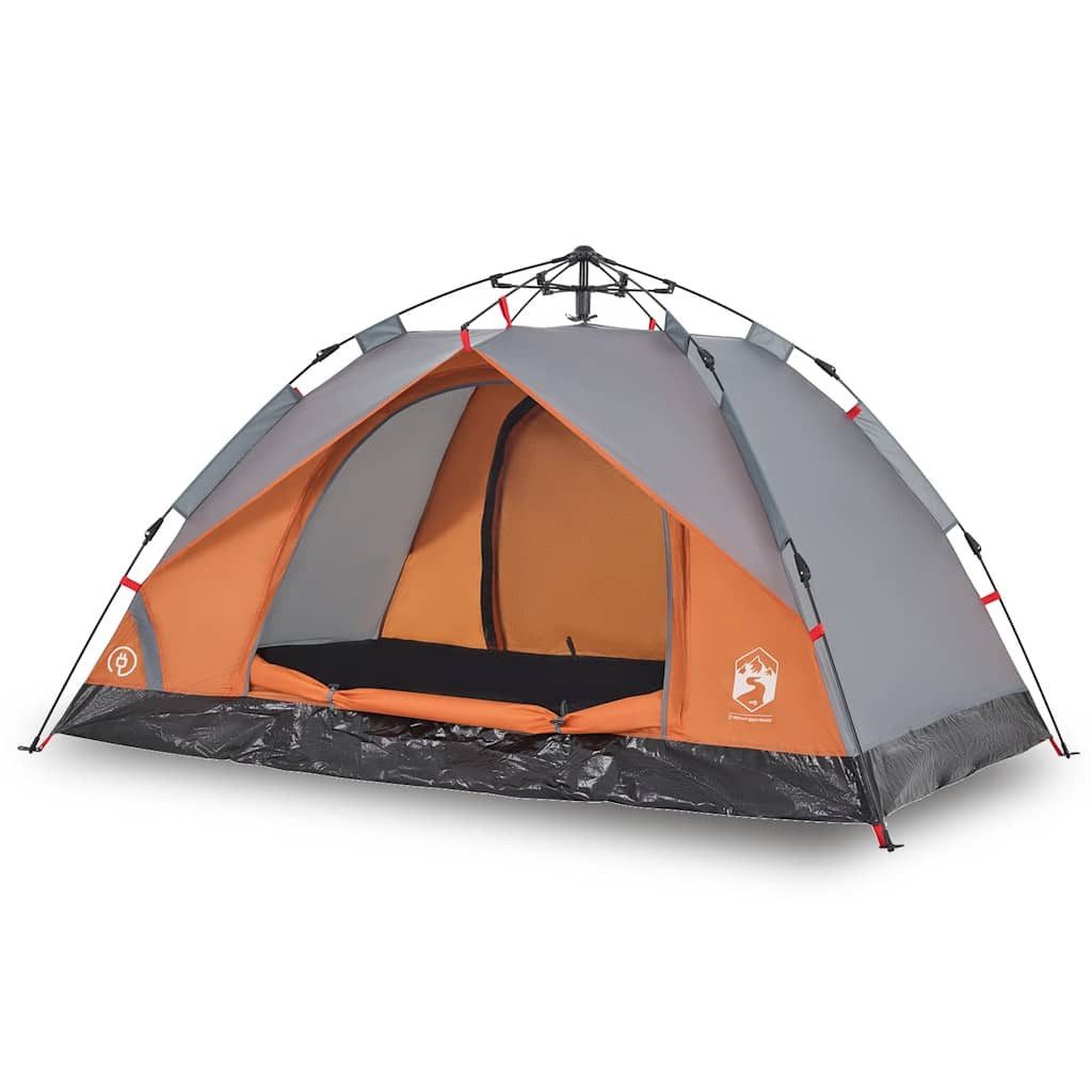 vidaXL Kuppelzelt Kuppel-Campingzelt 2 Personen Grau günstig online kaufen