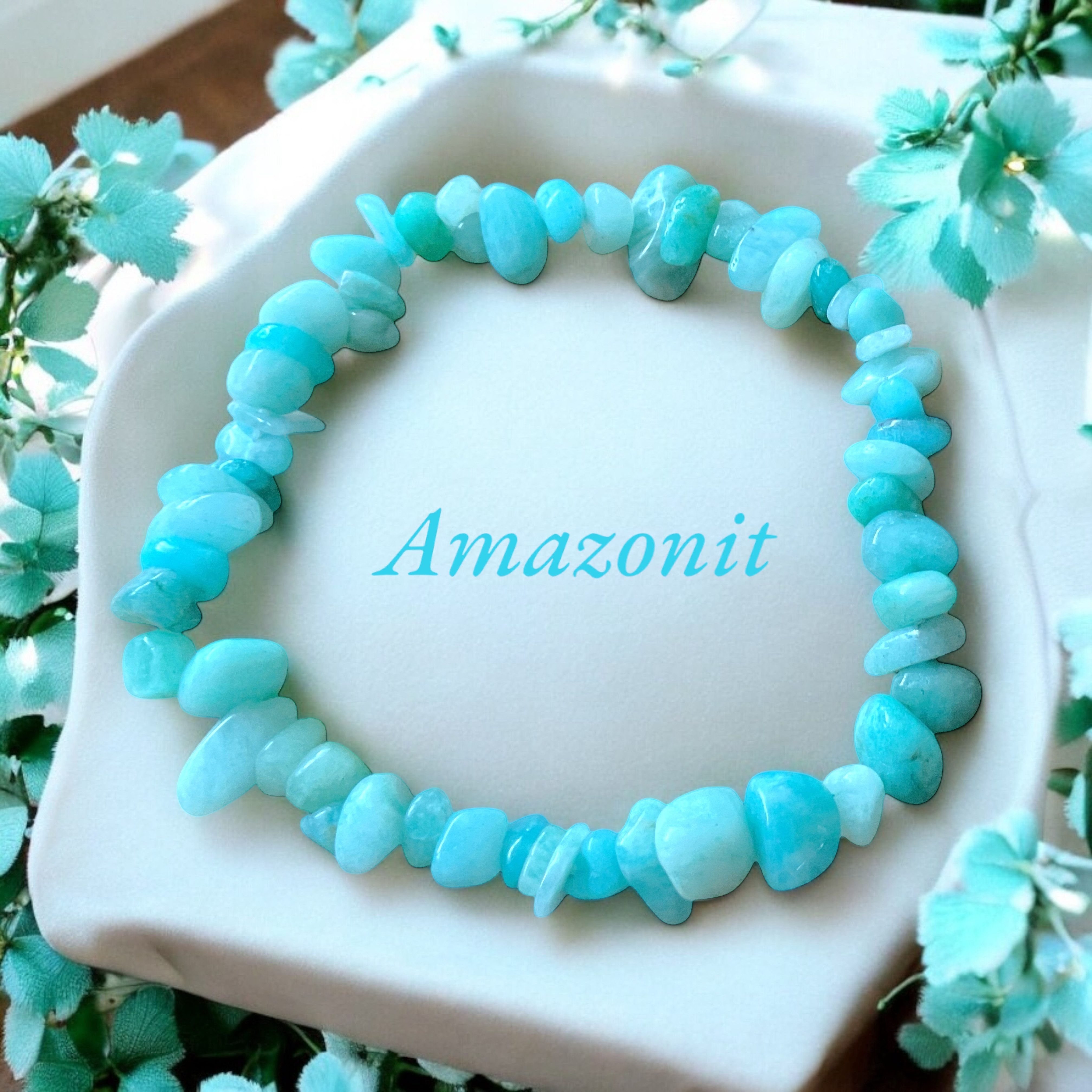 Steinfixx® Armband Amazonit Splitterarmband - Brasilien - Stein des Ausglei günstig online kaufen