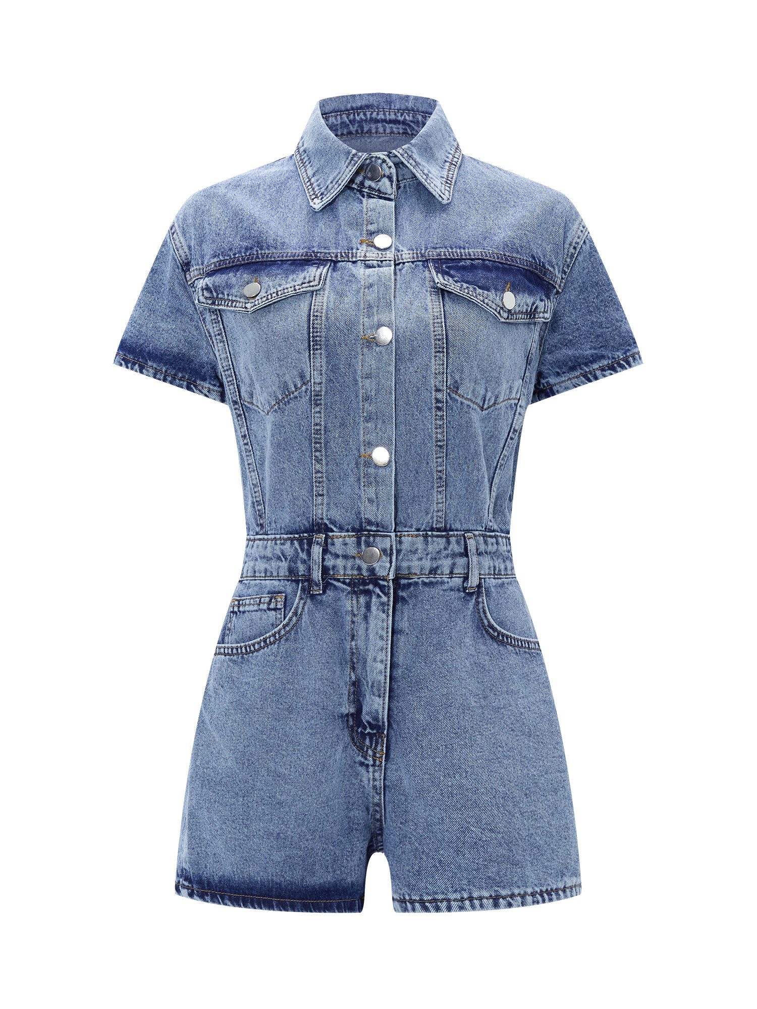 Imily Bela Jumpsuit Damen Jeans-Overall (Packung, 1-tlg., 1per-Pack) mit Taschen