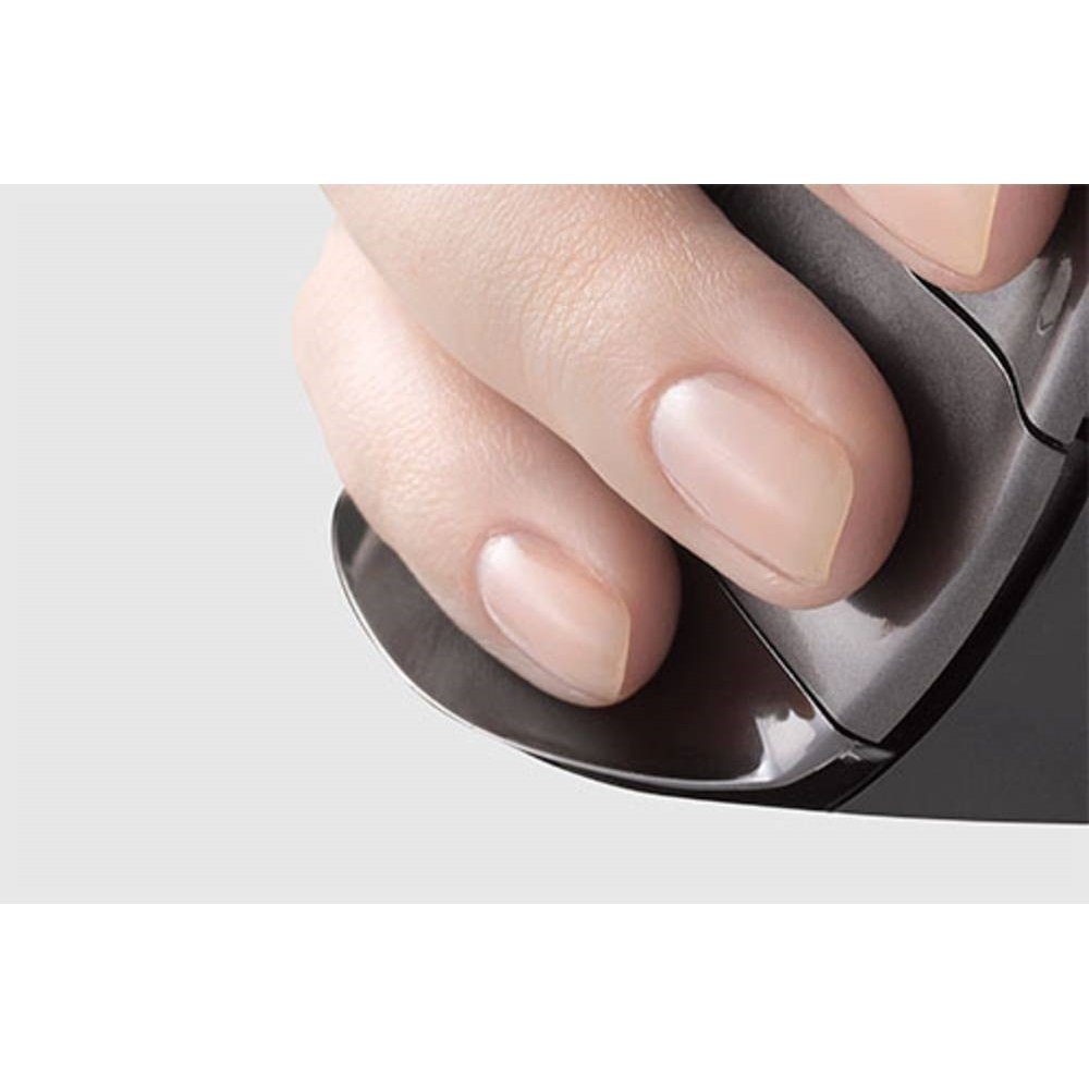 BAKKERELKHUIZEN Evoluent D Small - Funk Maus - grau/​schwarz ergonomische Maus