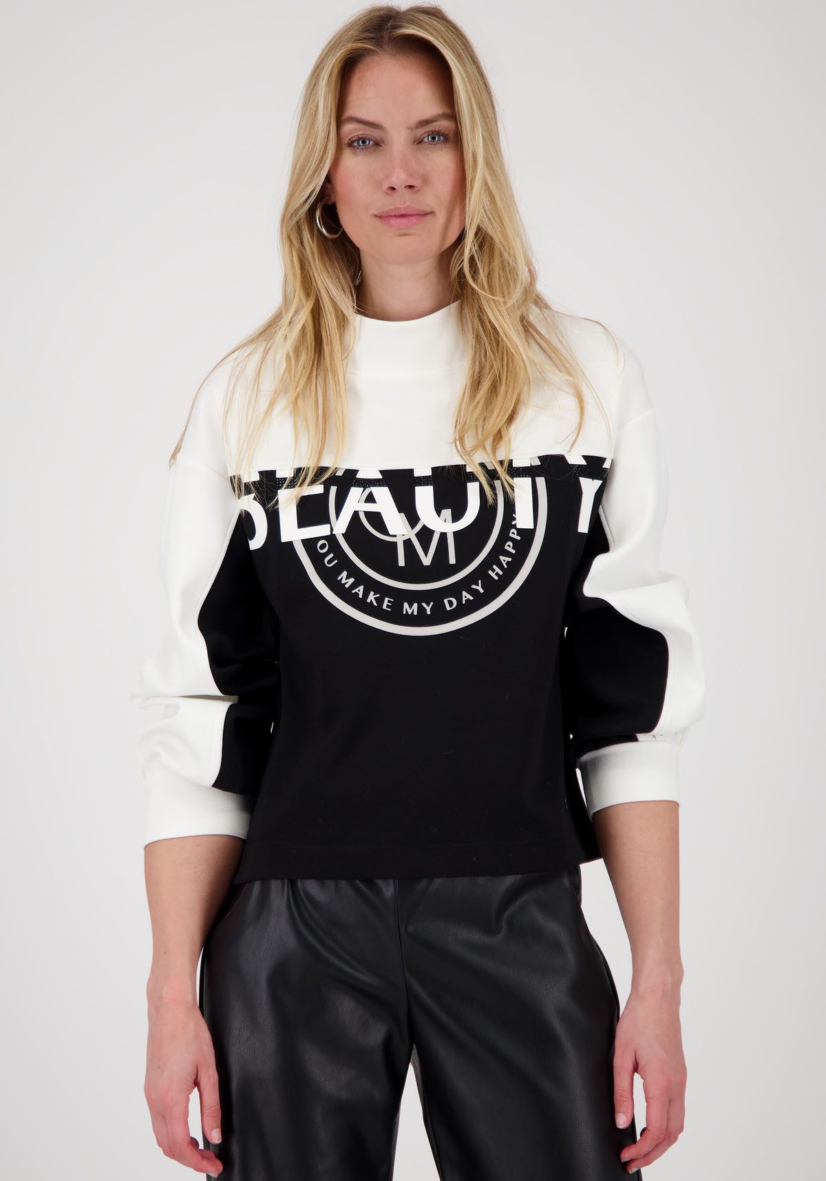 Monari Sweatshirt Sweatshirt Colorblock Regular fit mit Rundhalsausschnitt günstig online kaufen