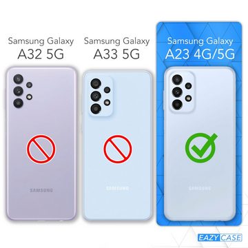 EAZY CASE Handyhülle Premium Silikon Case für Samsung Galaxy A23 5G 6,6 Zoll, Smart Slimcover mit Displayschutz Handy Softcase Silikonhülle Etui Rot