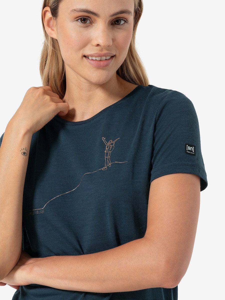 SUPER.NATURAL Print-Shirt Merino T-Shirt W GIPFELGLÜCK günstig online kaufen