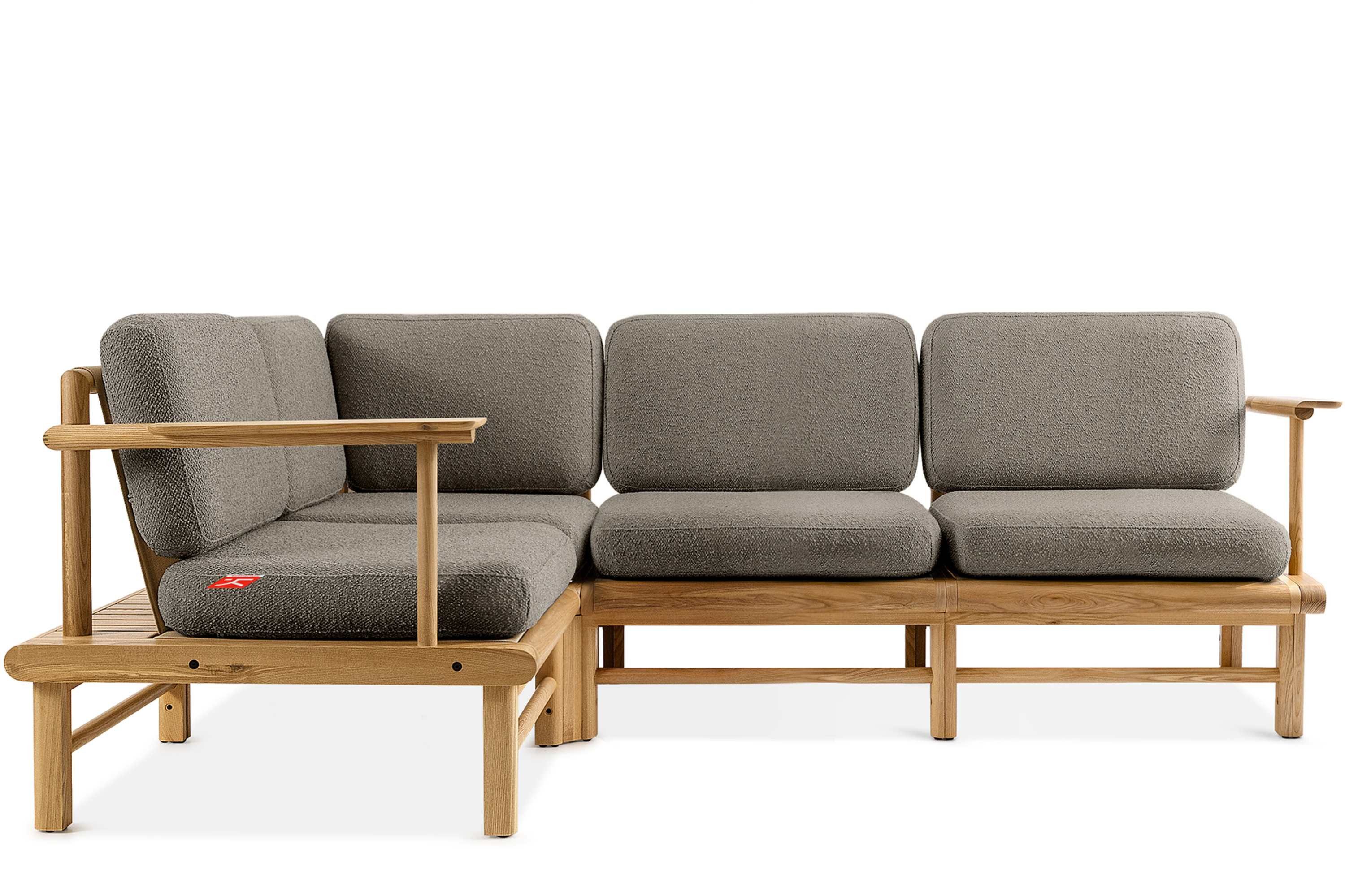 KONSIMO® Loungesofa ATREDA Garten-Ecksofa links, hergestellt in der EU, Boho, Garten. Loungesofa