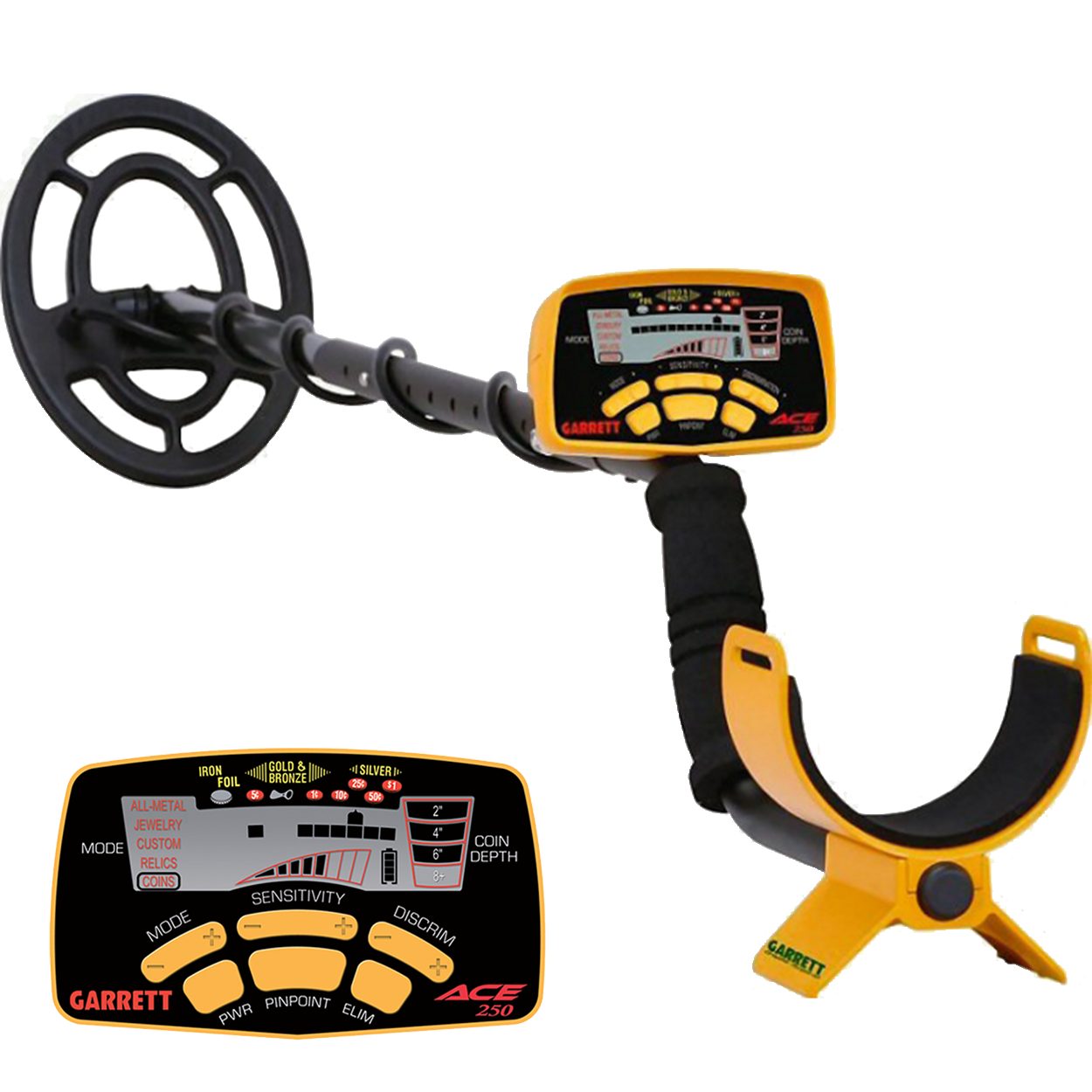 Garrett Metalldetektor ACE 250, Mehr Suchtiefe als der ACE 150