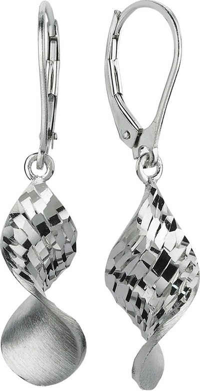 Balia Paar Ohrhänger Balia Damen Ohrringe matt (Ohrhänger), Damen Ohrhänger gedreht aus 925 Sterling Silber, Farbe: silber