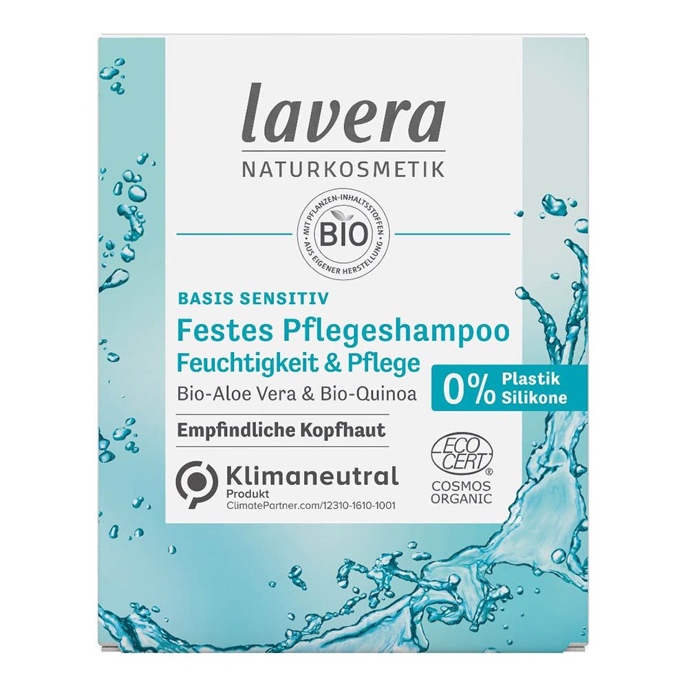 lavera Festes Haarshampoo Basis Sensitiv - Feuchtigkeit & Pflege Festes Shampoo 50g
