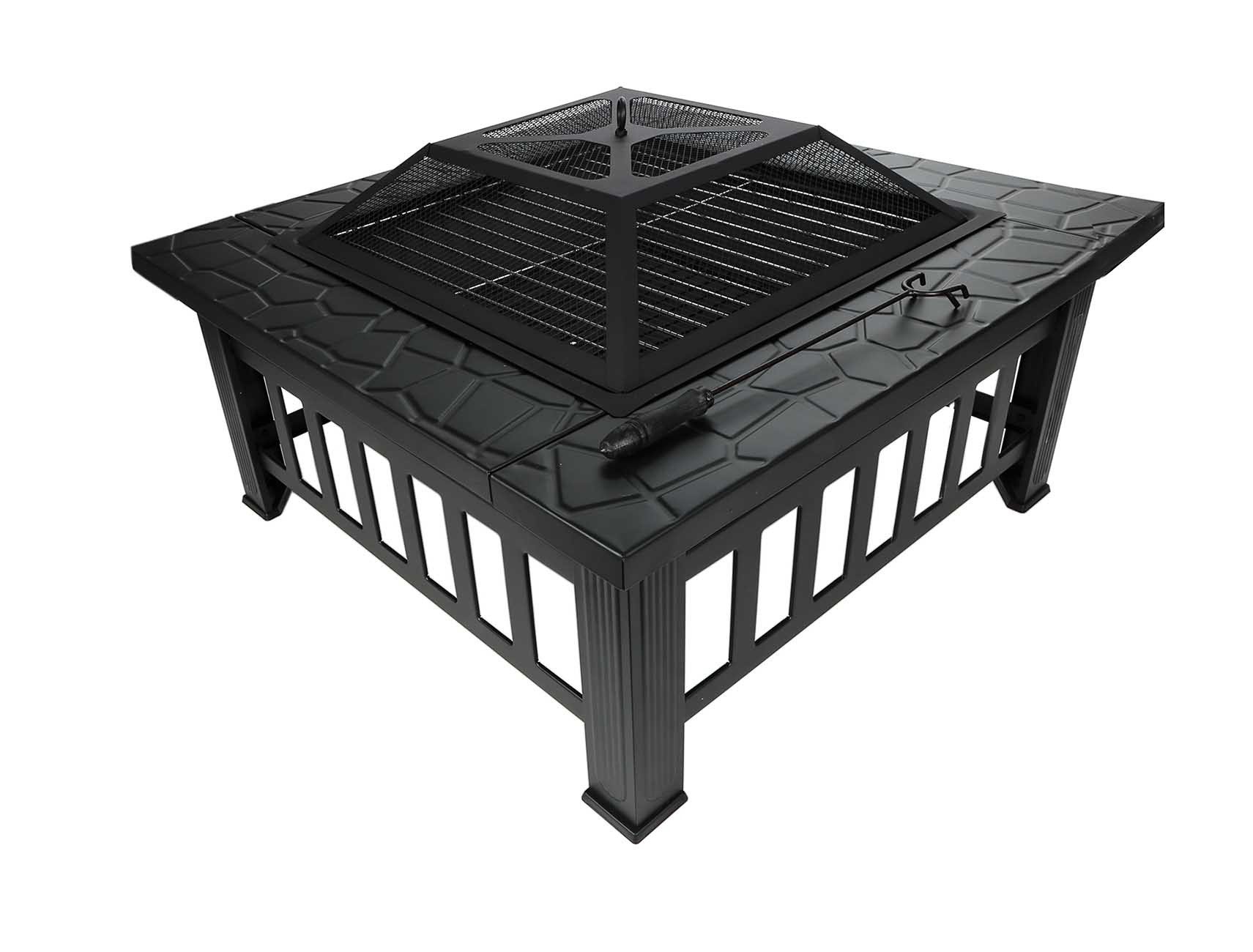 Bubble-Store Feuerkorb Terrassenofen, (Feuerstelle für Terrasse und Garten, Als Feuerstelle oder Grill nutzbar), Feuerkorb in dekorativer Steinoptik