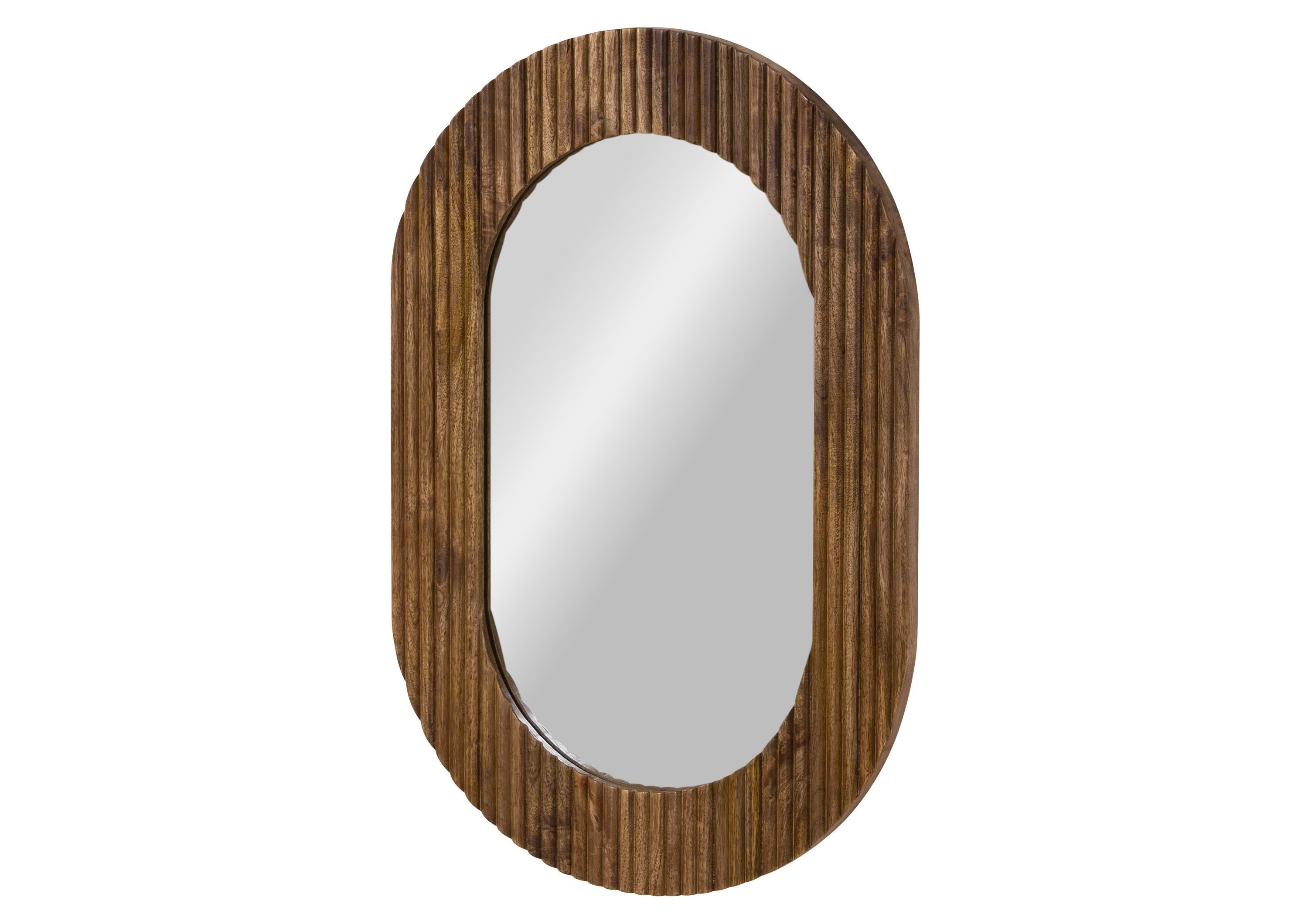Massivmoebel24 Spiegel (1-St., Mango 50x3x75 braun lackiert BARCELONA #260), Mango 50x3x75 braun lackiert BARCELONA #260