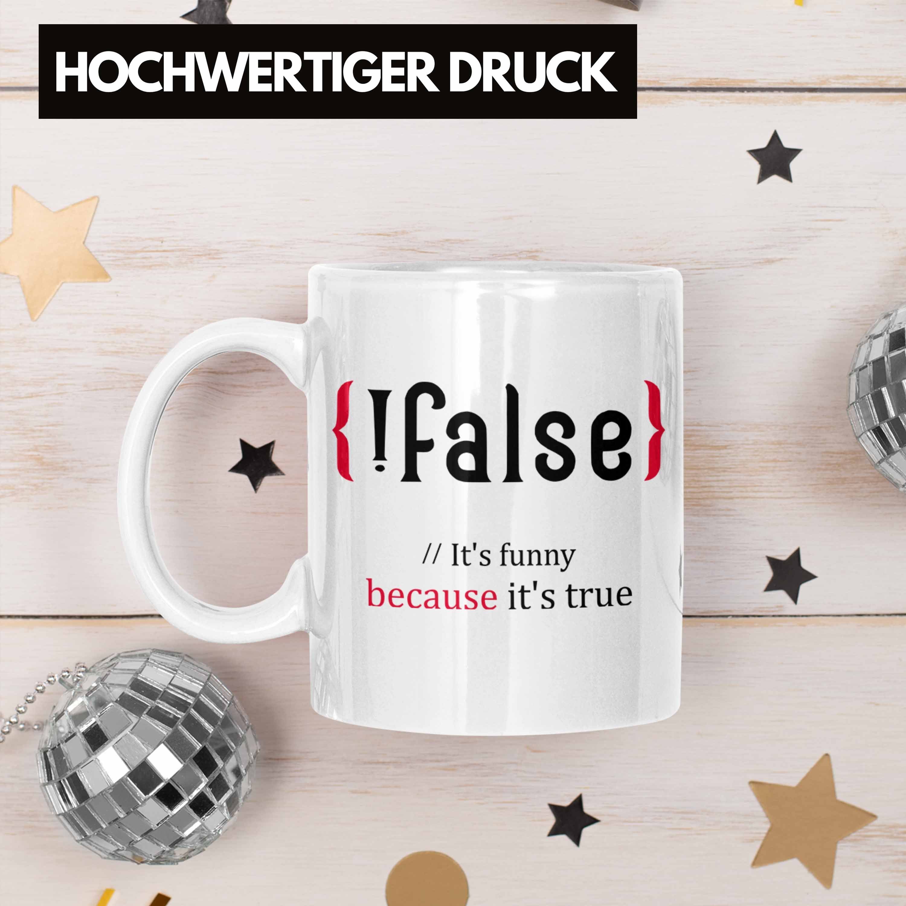 Weiss Gesch Geschenk Nerds Programmierer Tasse für Tasse Softwareentwickler Trendation Coder