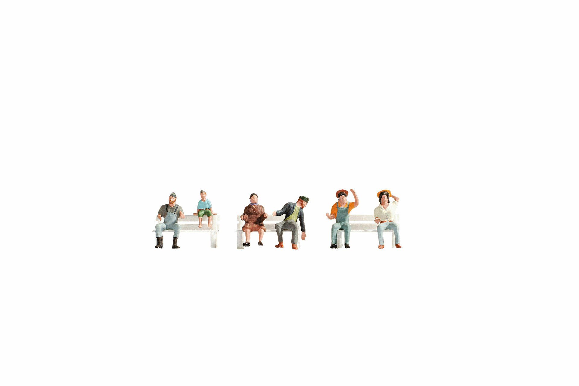 Dekofigur NOCH H0 Figuren Traktorfahrer, 6 Modellfiguren Set