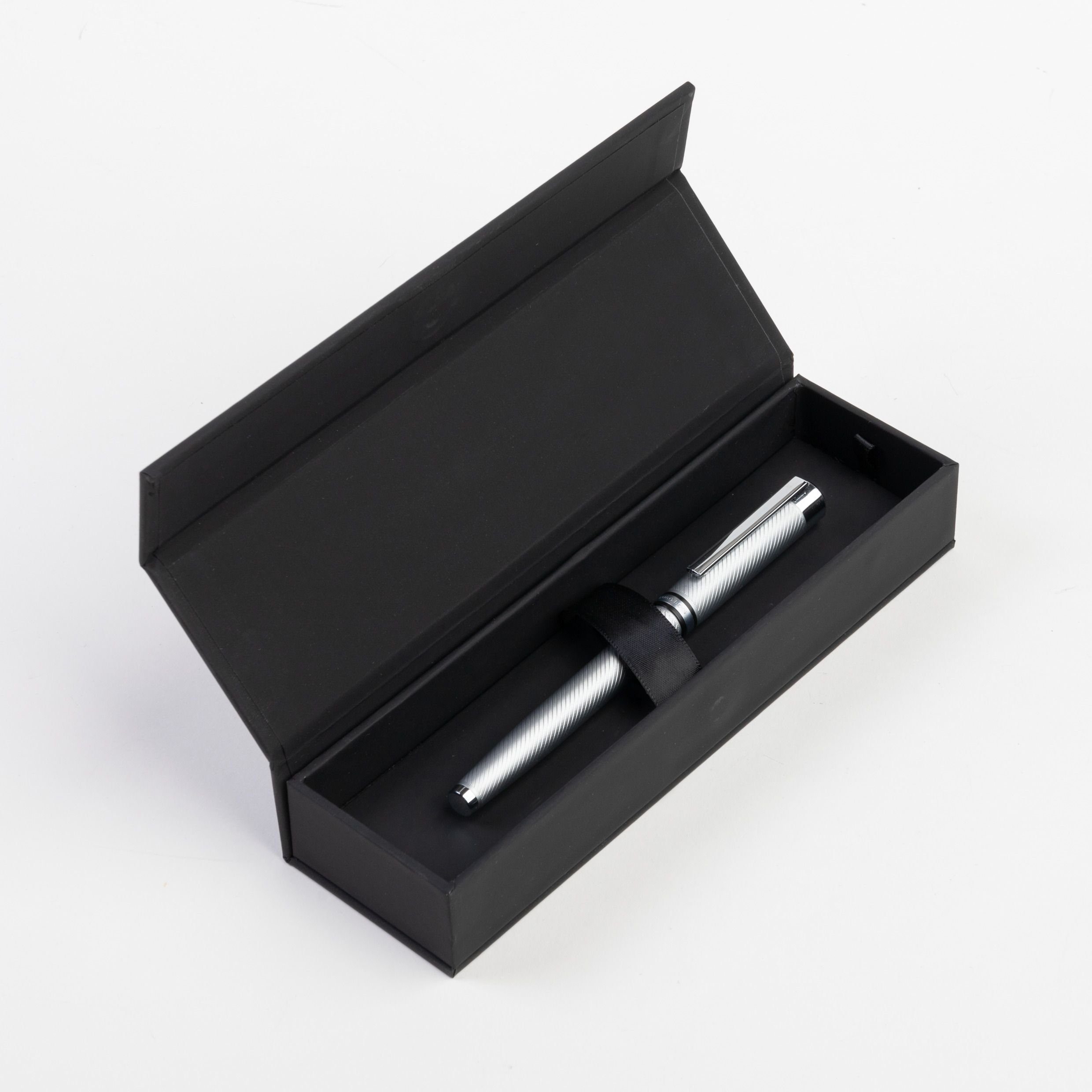 BOSS Füllfederhalter Metall, Boss Chrome Fountain Silber Filament Pen Füllfederhalter Set) (kein Hugo