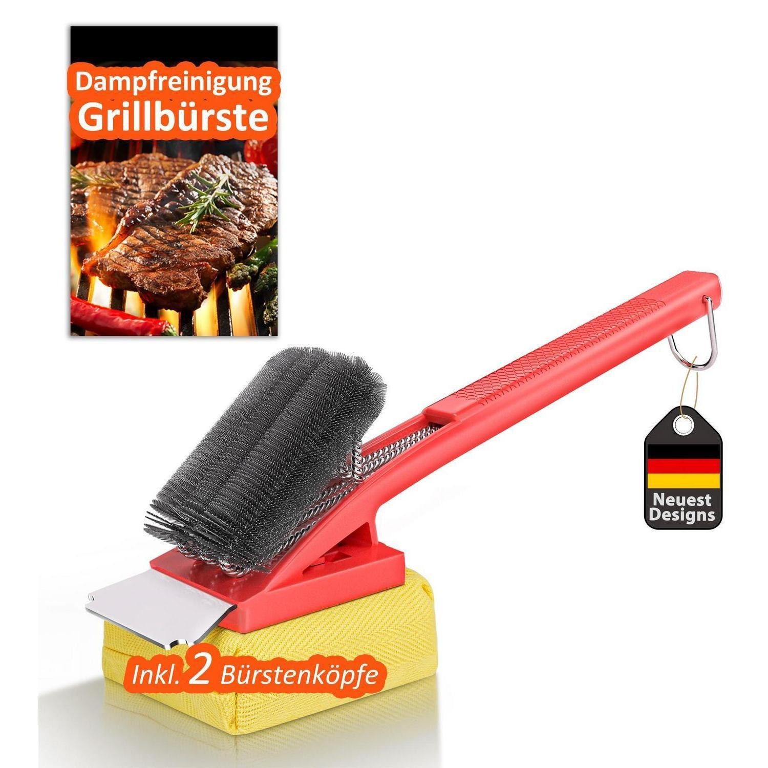 LuxusKollektion Grillbürste Grillbürste Dampfreinigung Rot, (1-tlg)