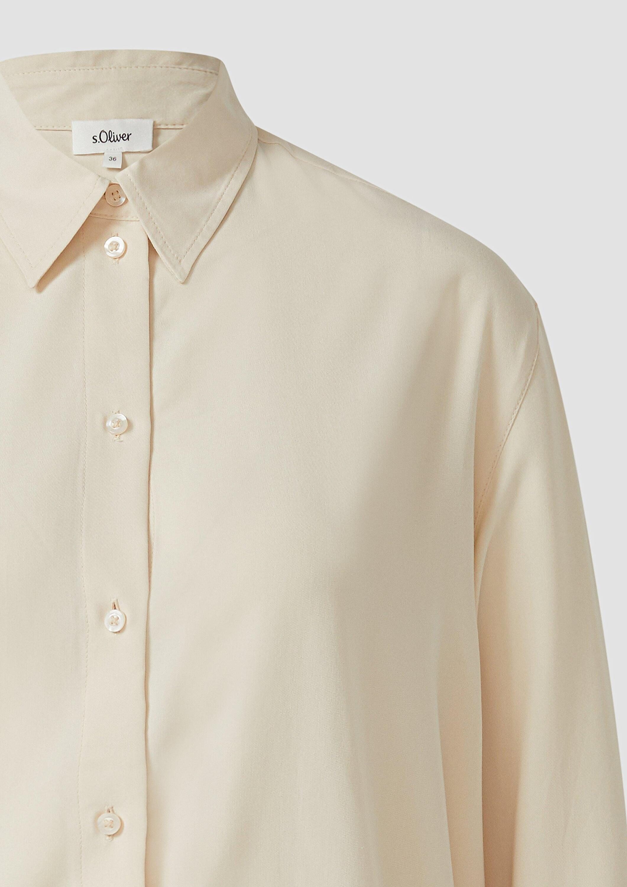 s.Oliver Langarmbluse Bluse Fließende Bluse mit Schleifen-Detail