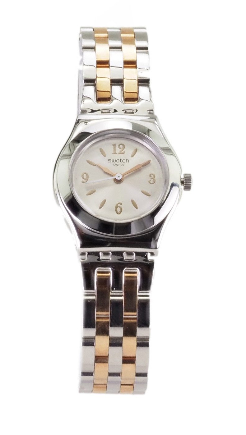 Swatch Quarzuhr Swatch Damen Quarz Uhr LO114 SORANGE X106, (Rosegold)