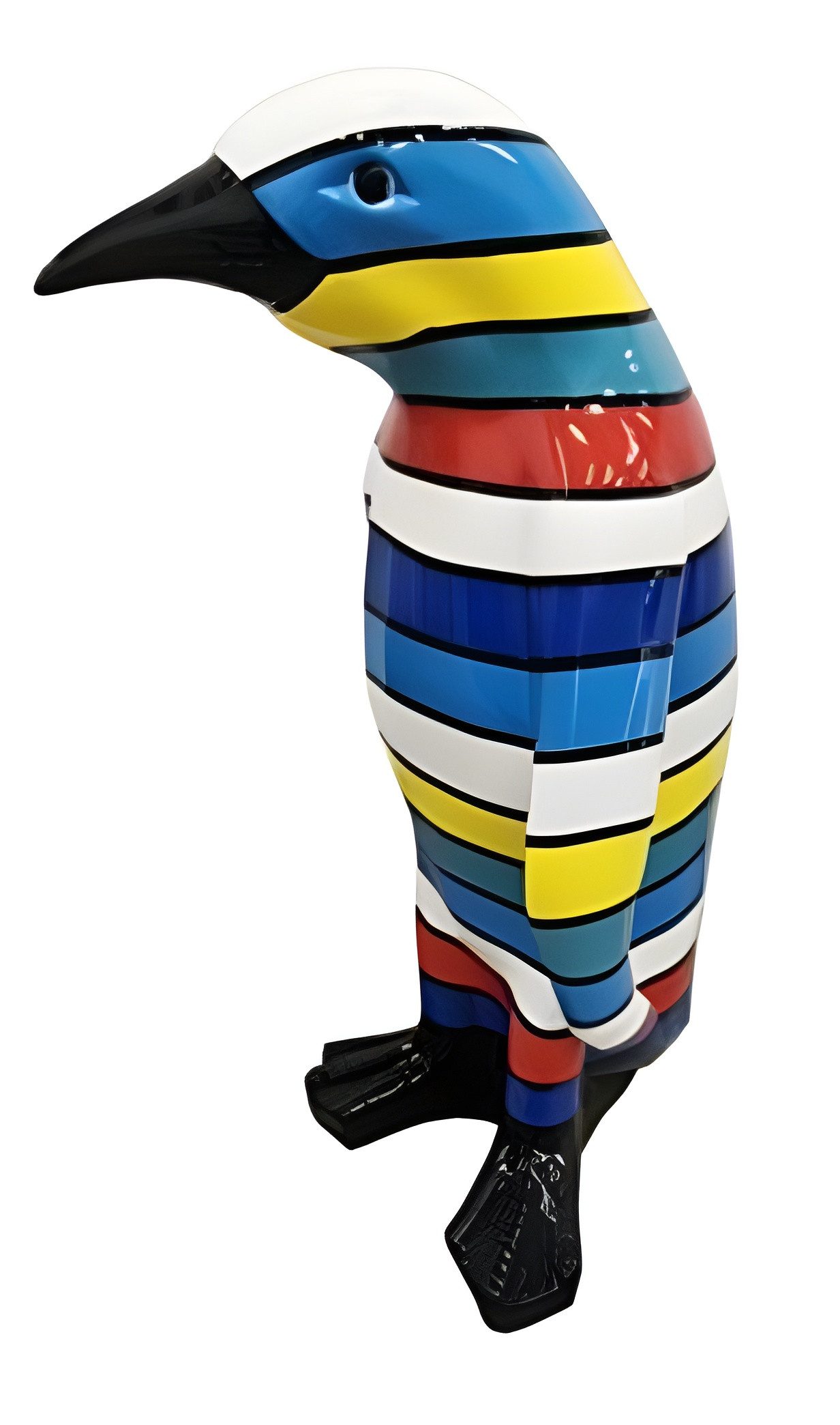 Xlmoebel Dekofigur Pinguin Figur abstrakt bunt bemalt 40cm moderne Statue neu, Made in Europa