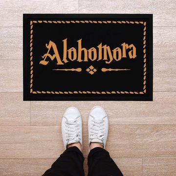 Fußmatte Fußmatte mit Aufschrift Alohomora Türmatte für Fantasy-Fans Zauberspruch rutschfest & waschbar Moonworks®, MoonWorks, rechteckig
