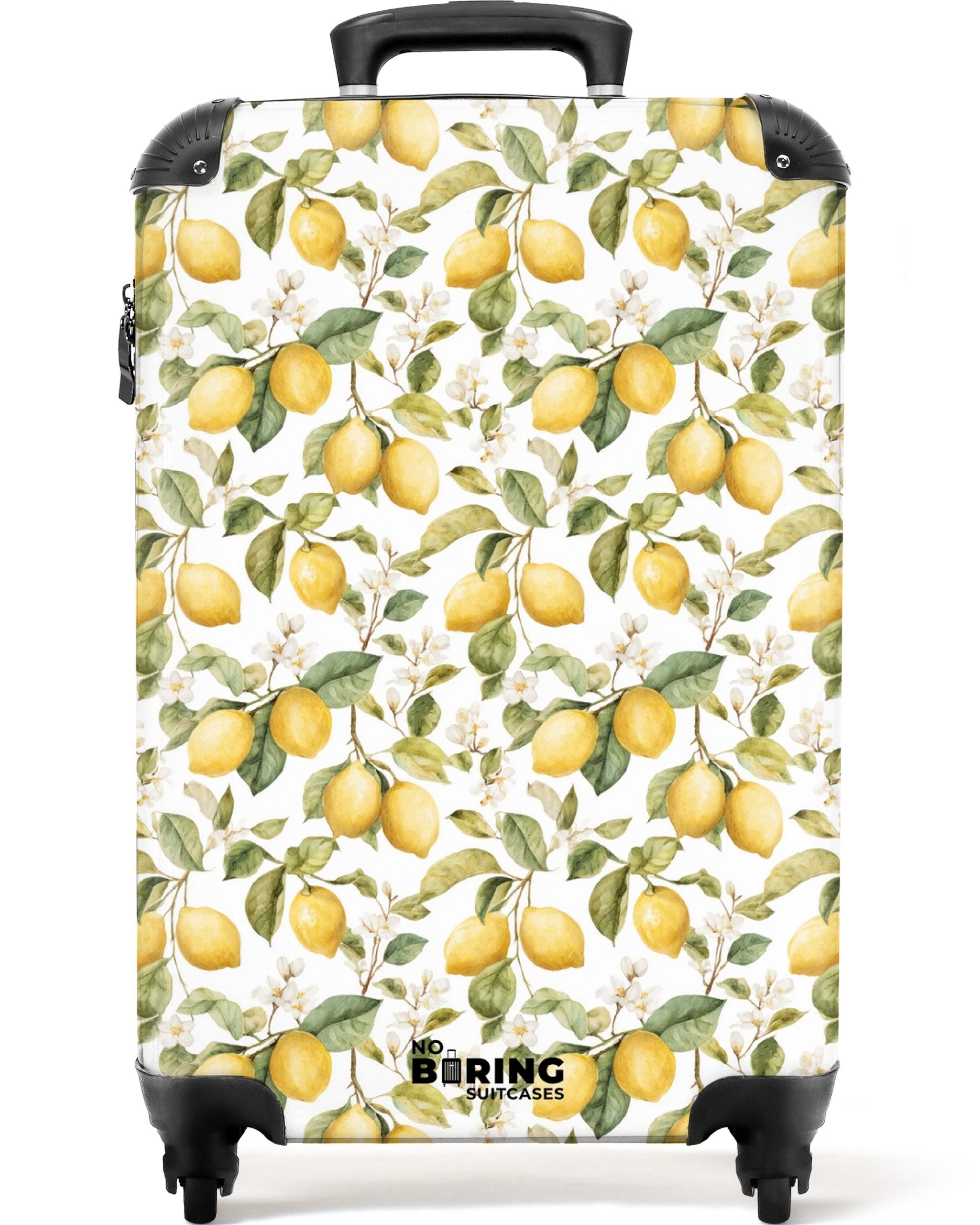 Hartschalen-Trolley Zitronen Muster gelb grün 55x35x20cm