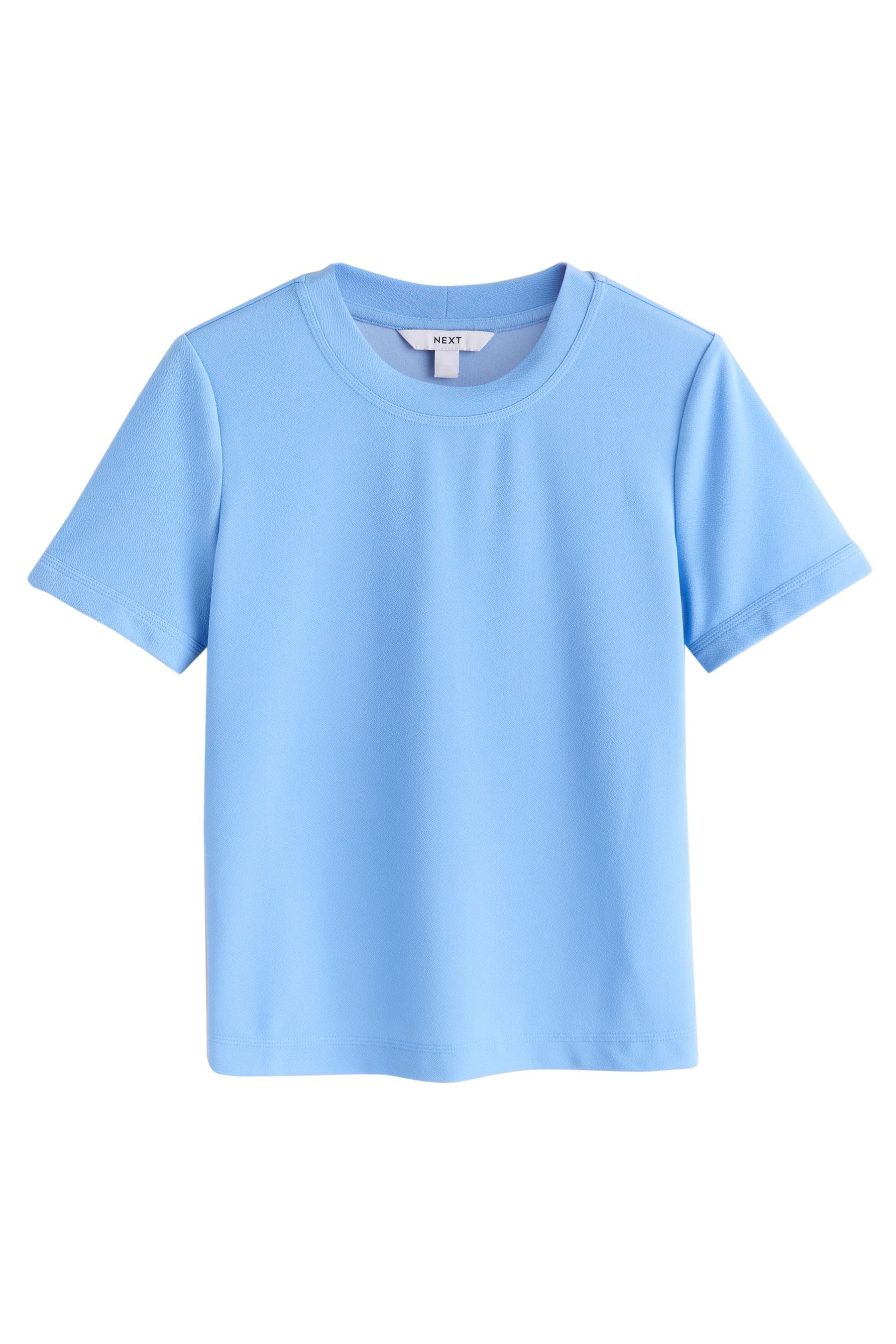 T-Shirt Kurzarm-Oberteil mit Rundhalsausschnitt, Kurzgröße