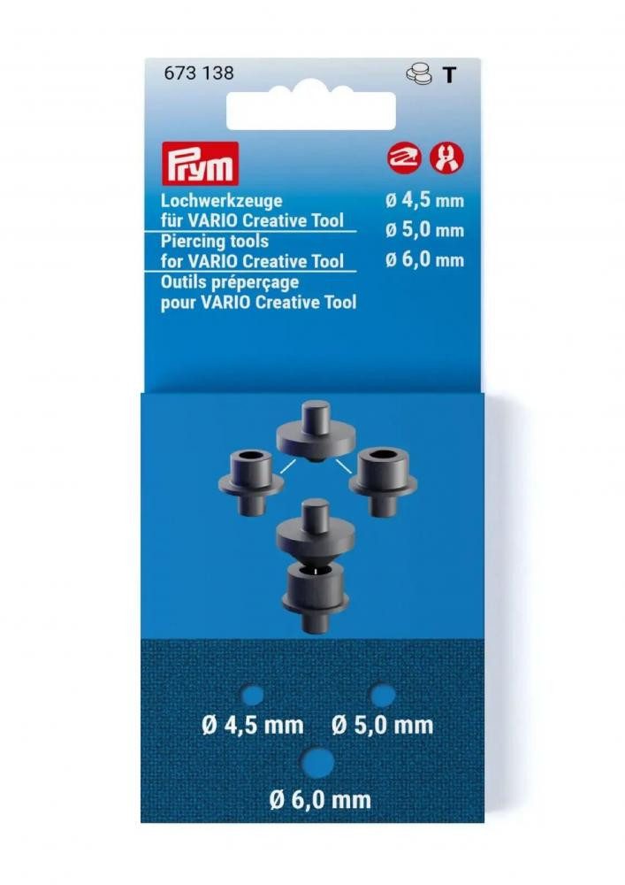 Prym Ösenzange - Ersatz-Lochwerkzeuge für VARIO Creative Tool (4,5 / 5 / 6 mm)