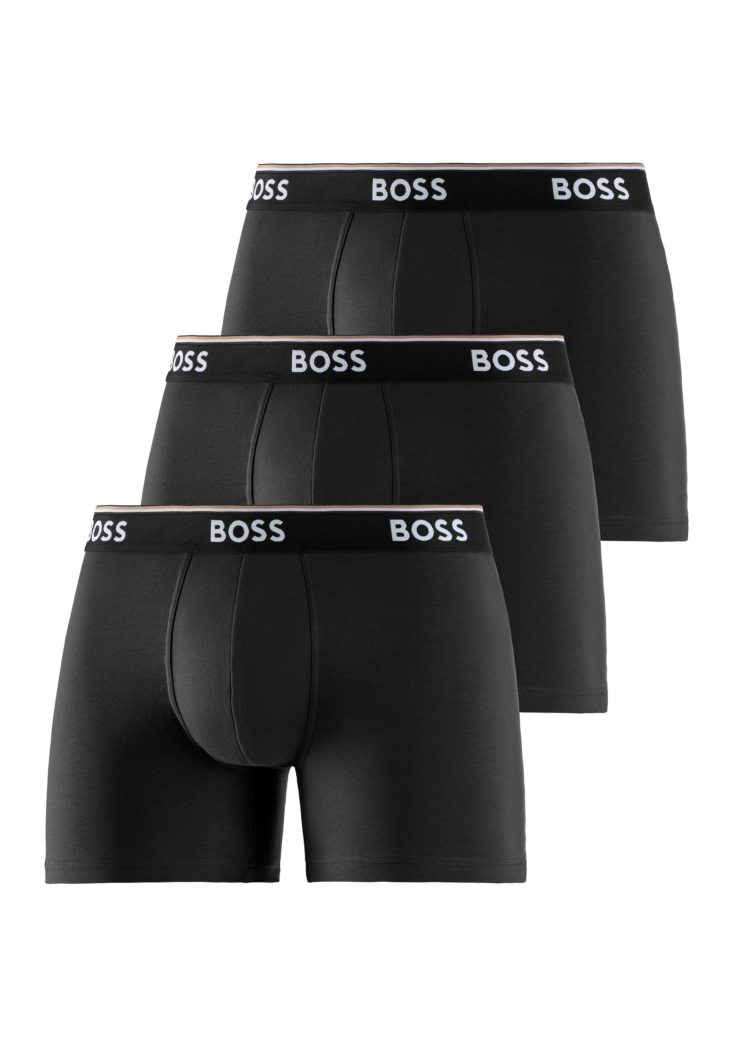 BOSS Langer Boxer Brief 3 PACK mit farblich passendem Webbund günstig online kaufen