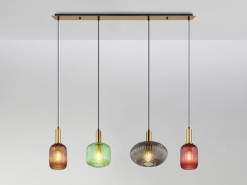 meineWunschleuchte LED Pendelleuchte, LED wechselbar, warmweiß, ausgefallene Designer Lampe für übern Esstisch mehrflammig, B: 115cm