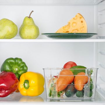 relaxdays Frischhaltedose 3 x Kühlschrank Organizer mit Griffen, Kunststoff