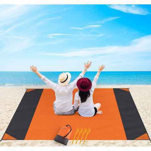 Picknickdecke Strandmatte Schnelles Trocknen Stranddecke 210 x 200 cm Wasserdicht, Homewit, Übergroße Sandabweisend Ultraleicht Campingmatte für 4-6 Person