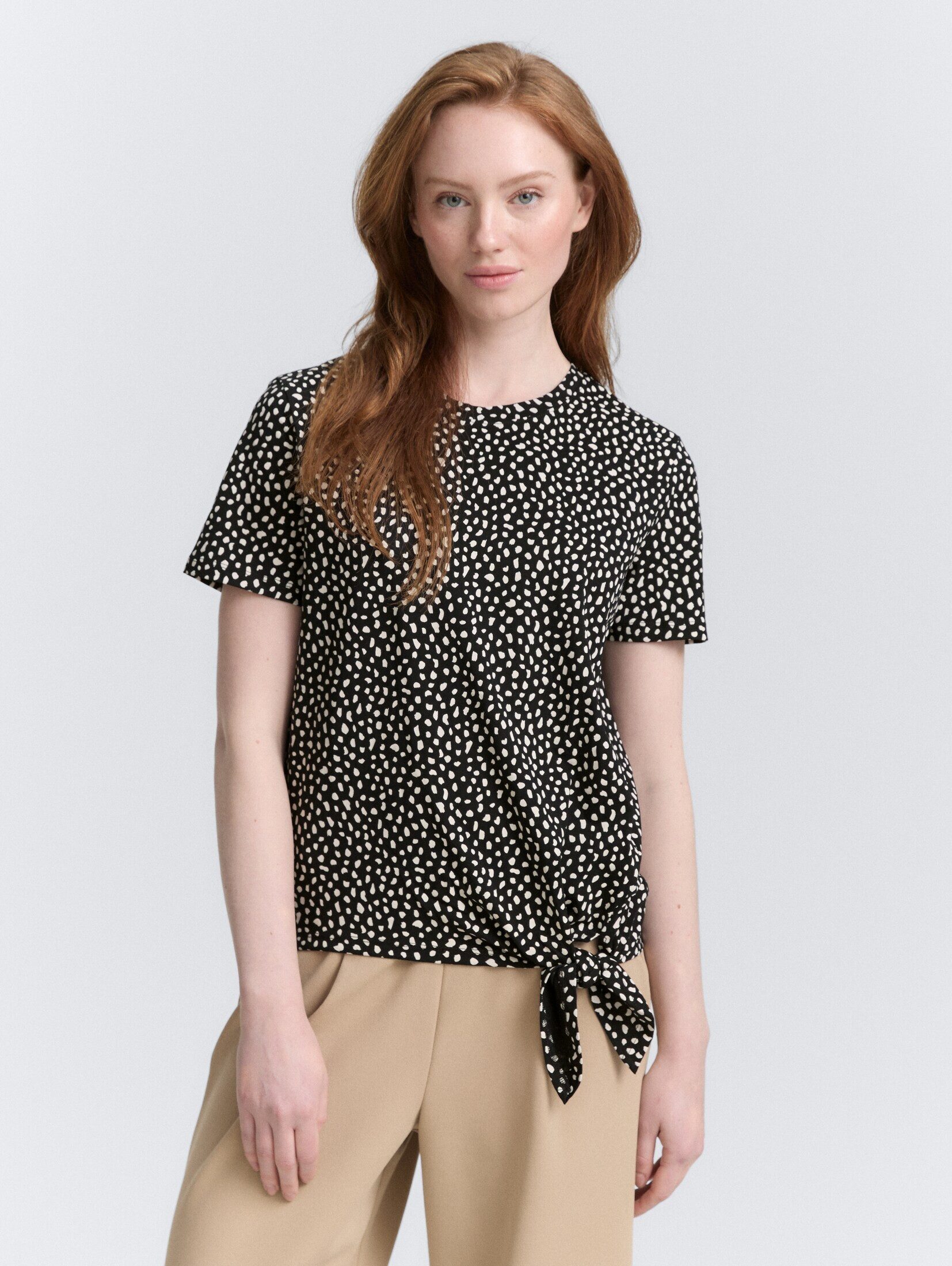 TOM TAILOR Denim T-Shirt T-Shirt T-Shirt mit Knoten-Detail günstig online kaufen