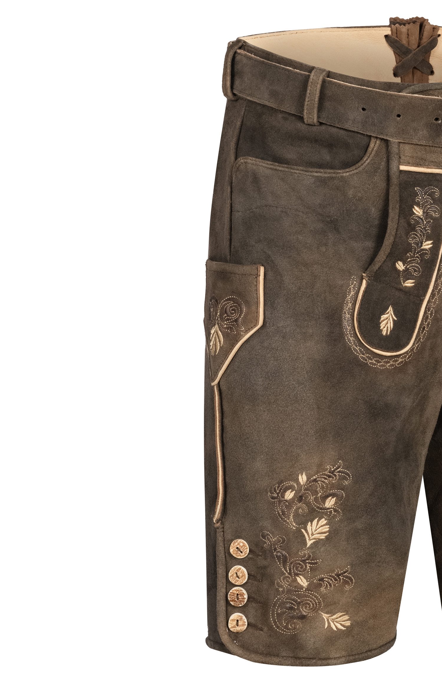 Nübler Trachtenlederhose Lederhose Arnold in Mocca von Nübler.